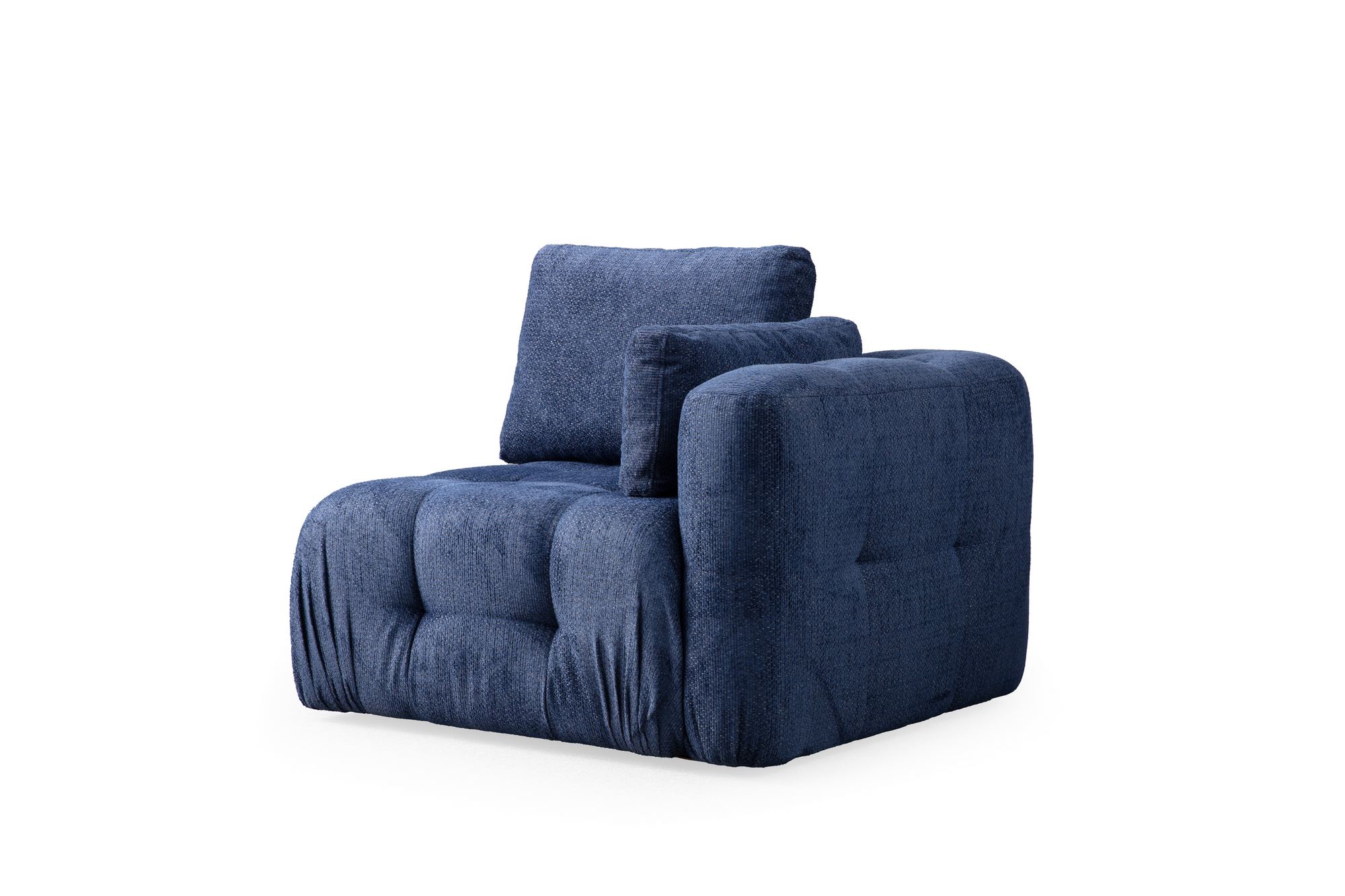 Canapea 1 loc, Atelier Del Sofa, poliester, albastru marin, 100x100x65 cm — imaginea 2