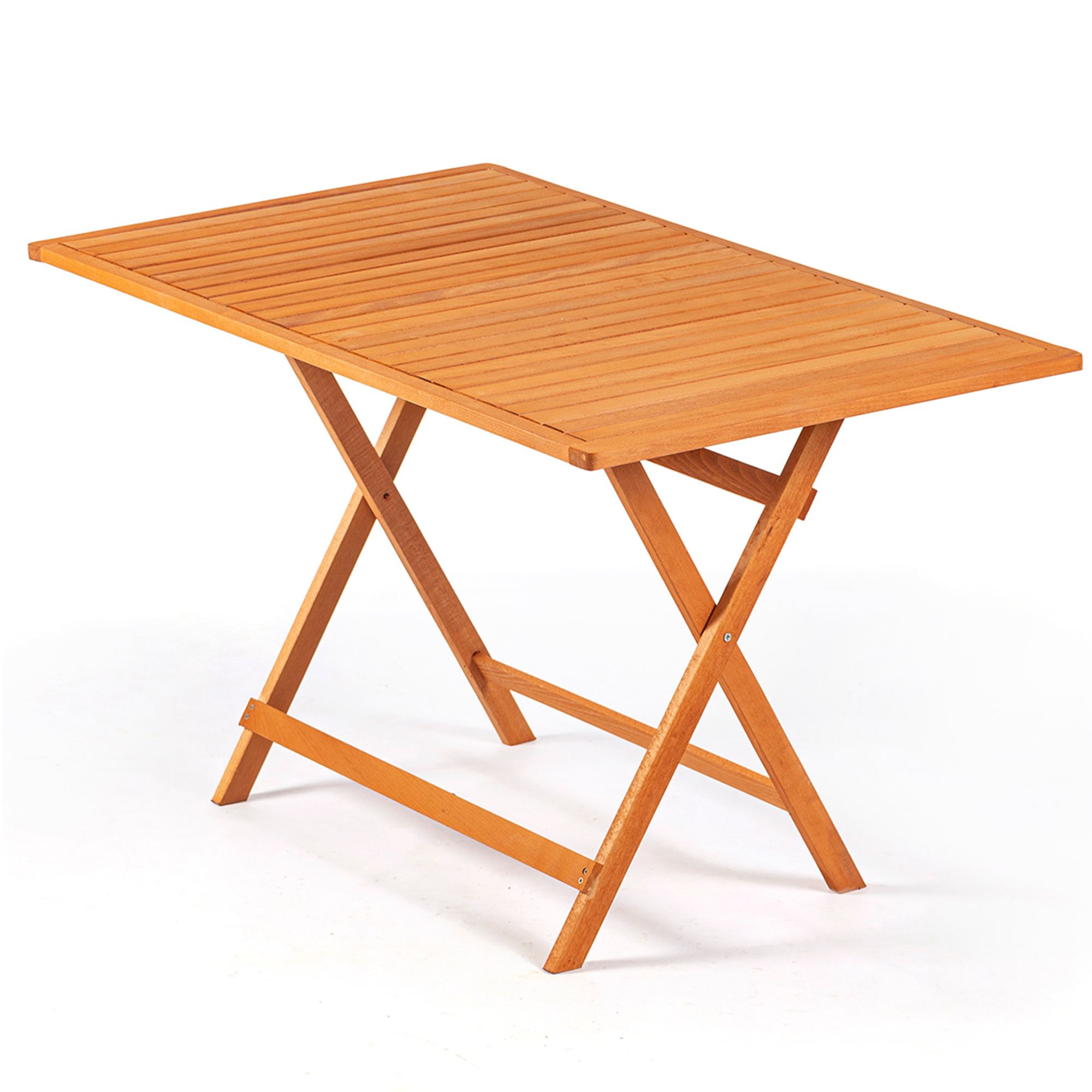 Set masa si scaune gradina, Hanah Home, lemn de carpen, crem, pliabil, 5 piese — imaginea 7