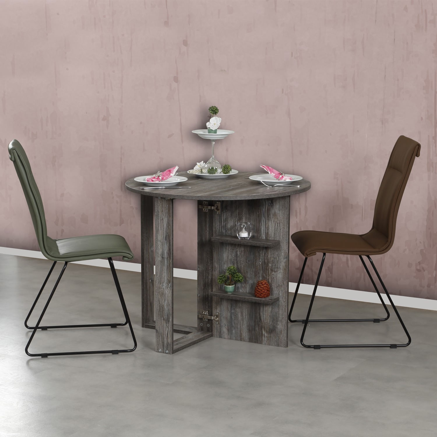 Masa pliabila, Hanah Home, pal melaminat, jackson pine, 90x45x77 cm