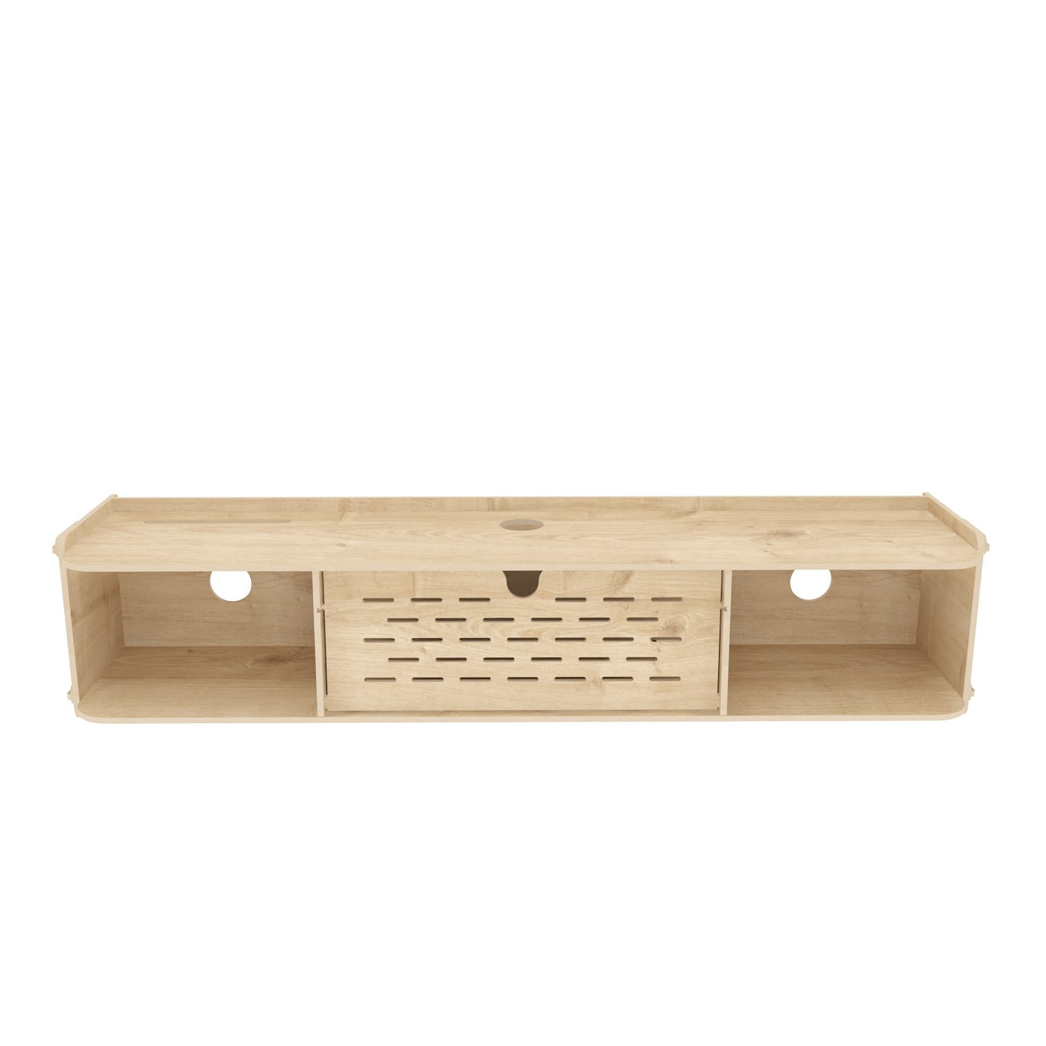 Comoda tv, Hanah Home, pal melaminat, stejar, 116.5x24.5x19.5 cm — imaginea 2
