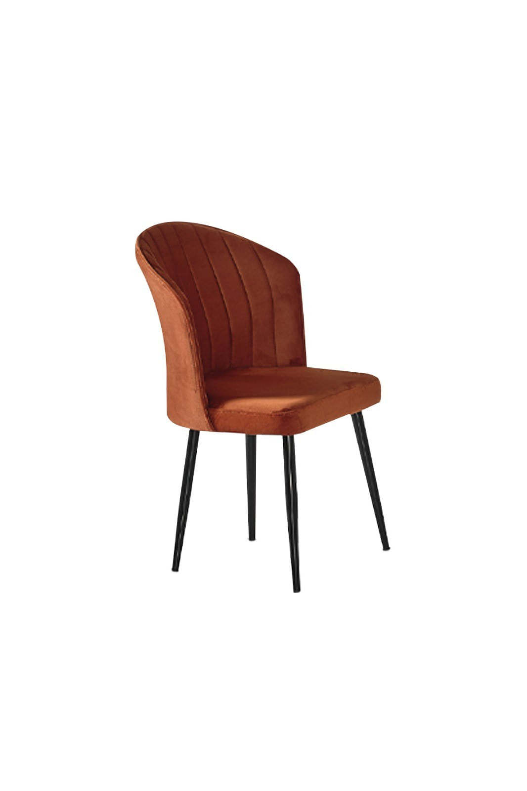 Set scaune, Hanah Home, mdf, portocaliu si negru, 52x42x85 cm, 4 bucati
