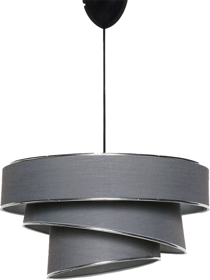 Candelabru, Opviq, bumbac, antracit si argintiu, 40x40x72 cm