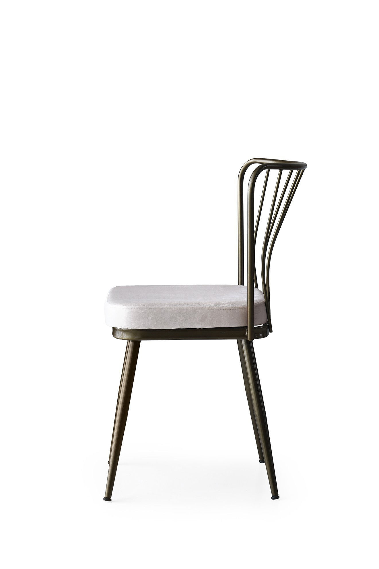 Set scaune, Hanah Home, metal, catifea, mink, 43x42x82 cm, 974NMB1190 — imaginea 5