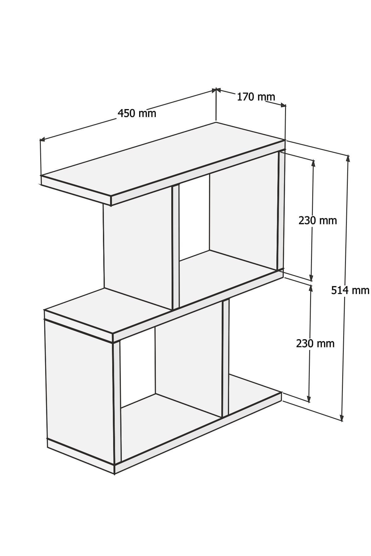 Masa laterala, Hanah Home, pal melaminat, nuc, 45x17x51.4 cm - 3 | YEO