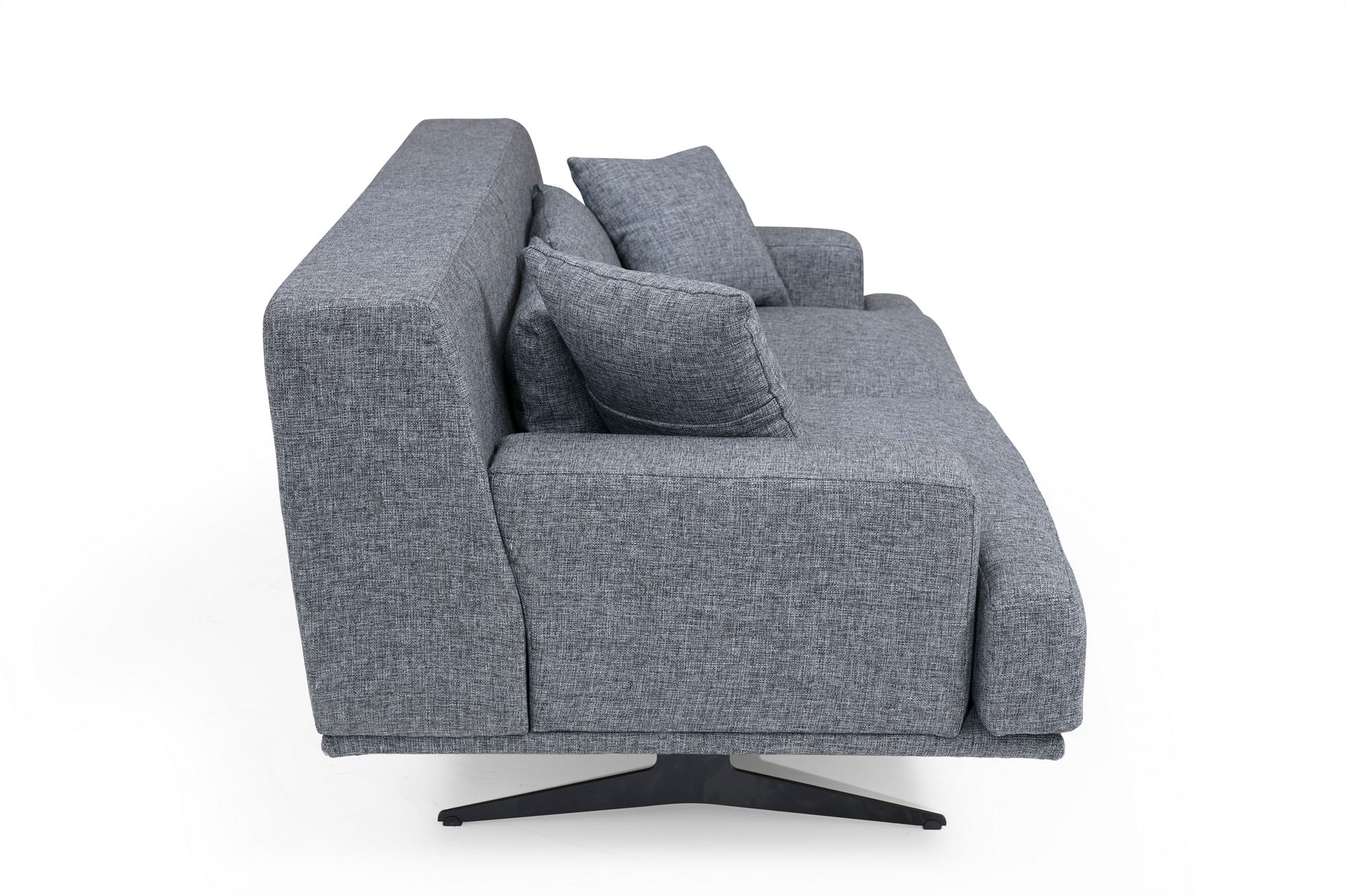 Canapea 2 locuri, Hanah Home, lemn fag si pal, gri, 200x110x80 cm — imaginea 5