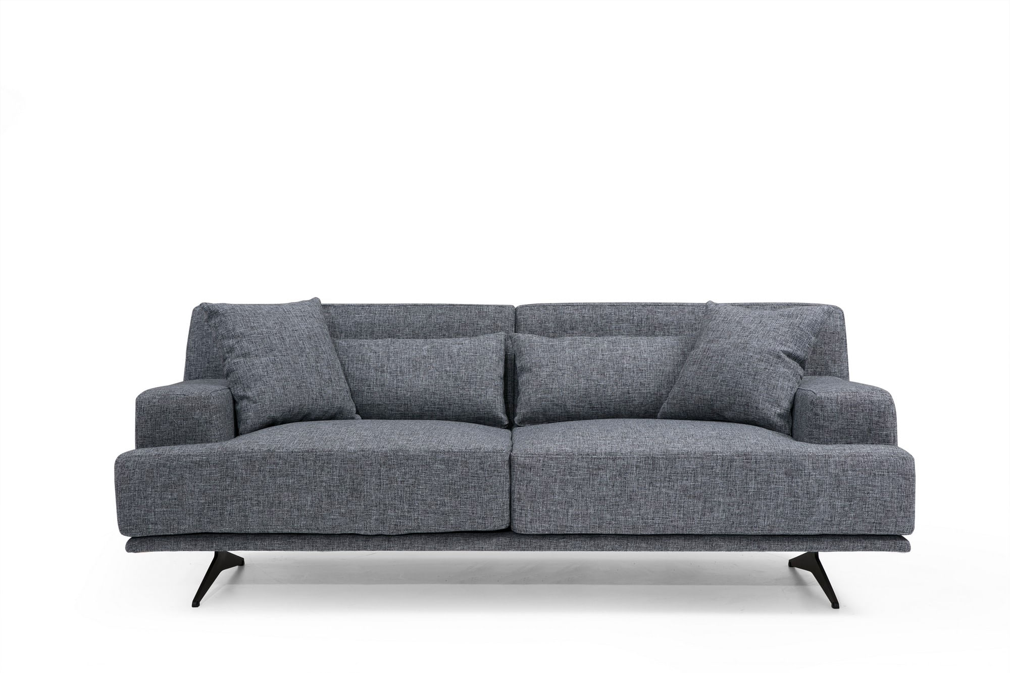 Canapea 2 locuri, Hanah Home, lemn fag si pal, gri, 200x110x80 cm — imaginea 7