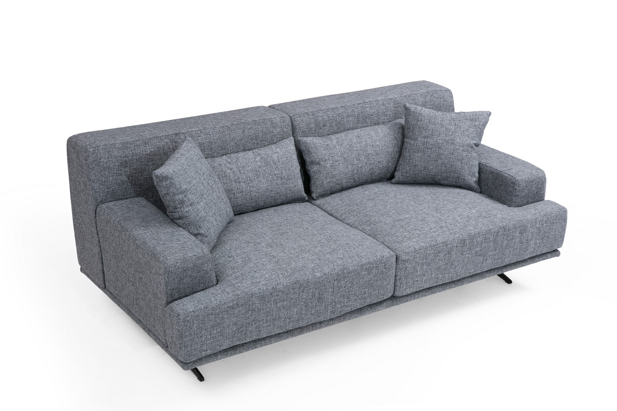 Canapea 2 locuri, Hanah Home, lemn fag si pal, gri, 200x110x80 cm — imaginea 8