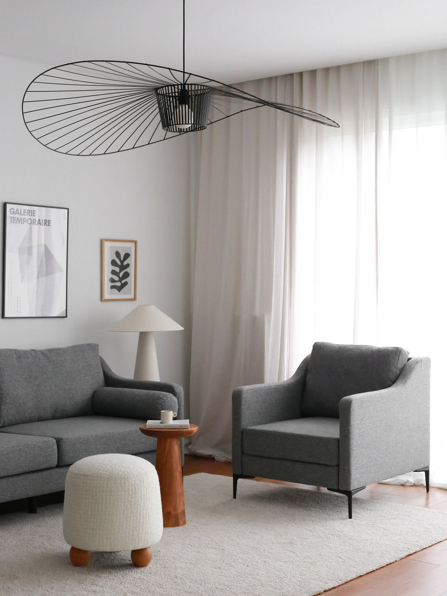 Fotoliu, Atelier Del Sofa, stofa in, gri, 80x82x93 cm — imaginea 5
