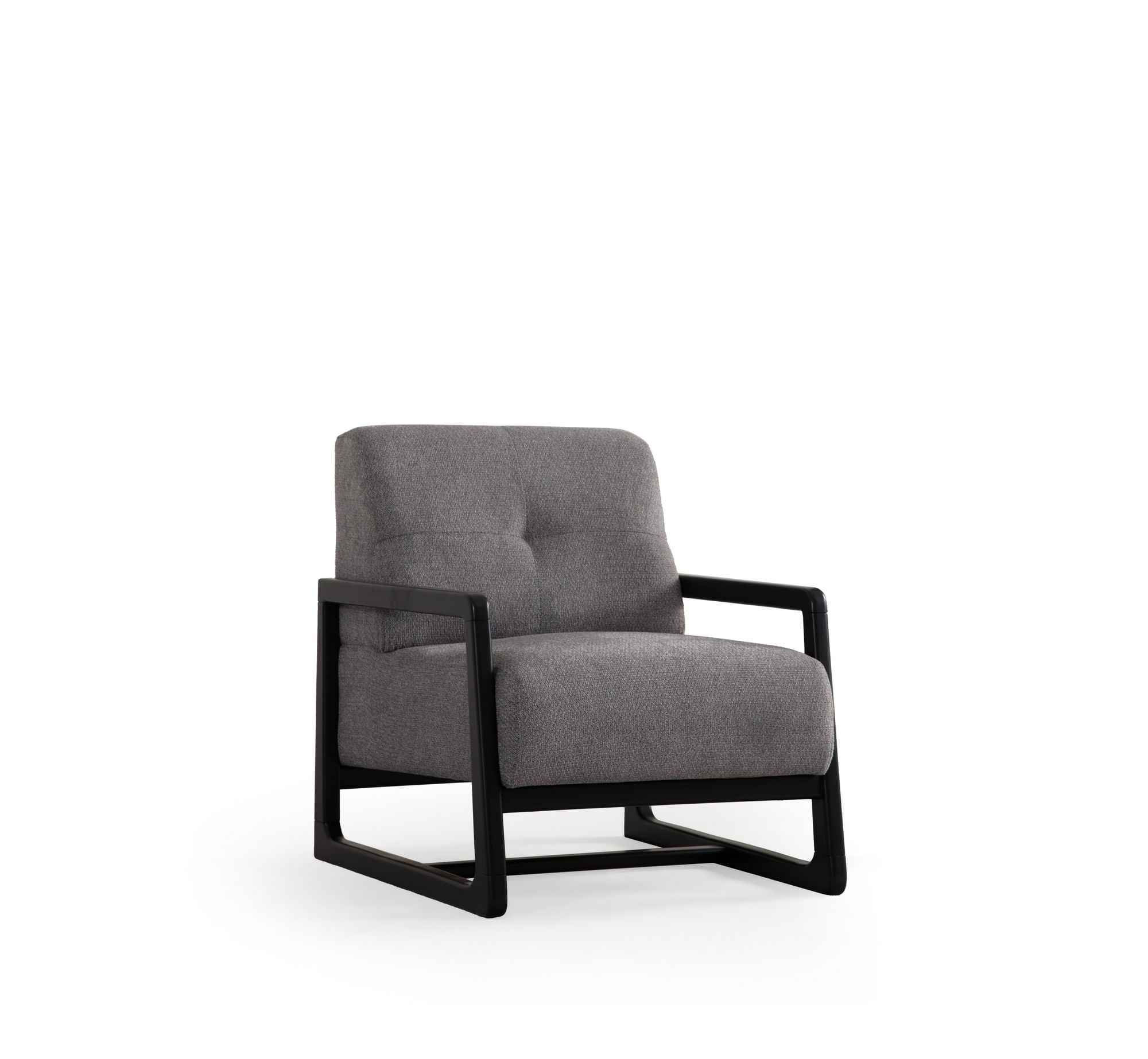 Fotoliu, Atelier Del Sofa, lemn de fag si placi aglomerate, gri deschis, 67x80x77 cm — imaginea 4