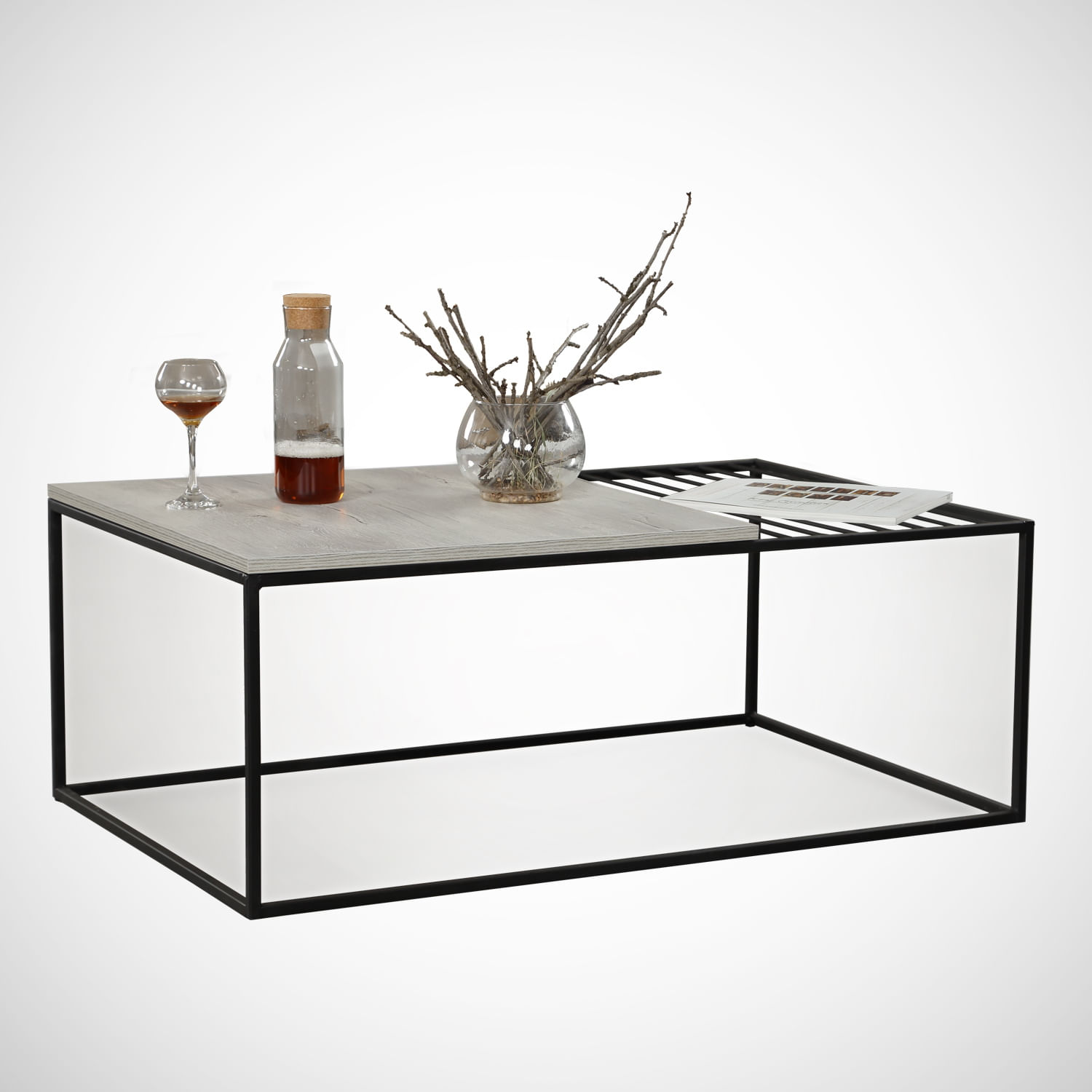 Masuta de cafea, Hanah Home, pal melaminat, stejar marin, 95x55x43 cm, 801CMY2842 — imaginea 2