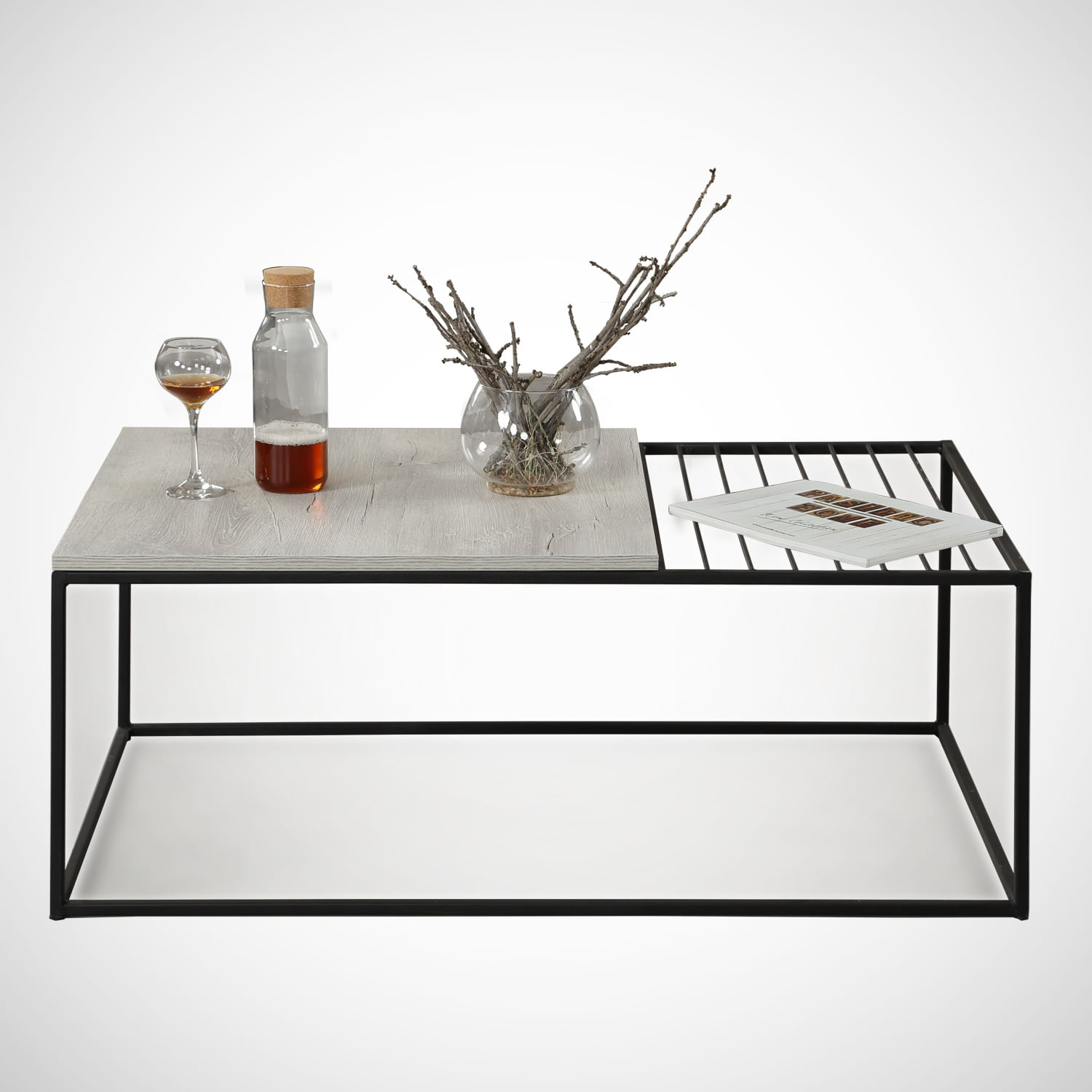Masuta de cafea, Hanah Home, pal melaminat, stejar marin, 95x55x43 cm, 801CMY2842 — imaginea 3