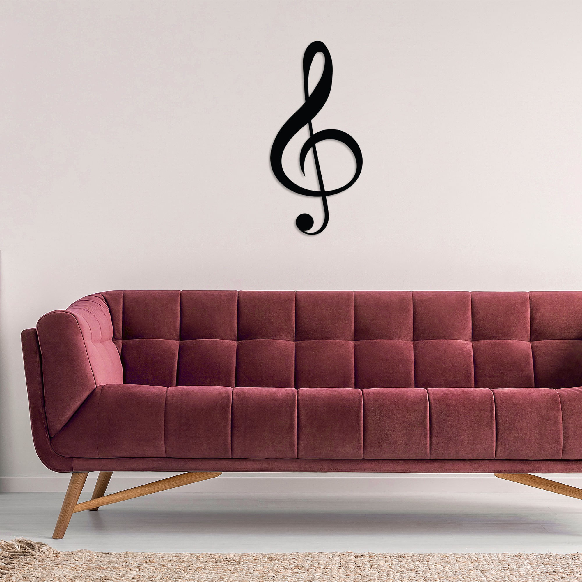 Accesoriu decorativ de perete, Wallxpert, metal, negru, 28x59 cm