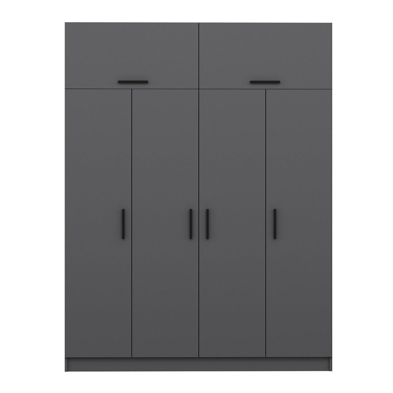 Dulap, Hanah Home, pal melaminat, antracit, 180x52x255 cm — imaginea 5