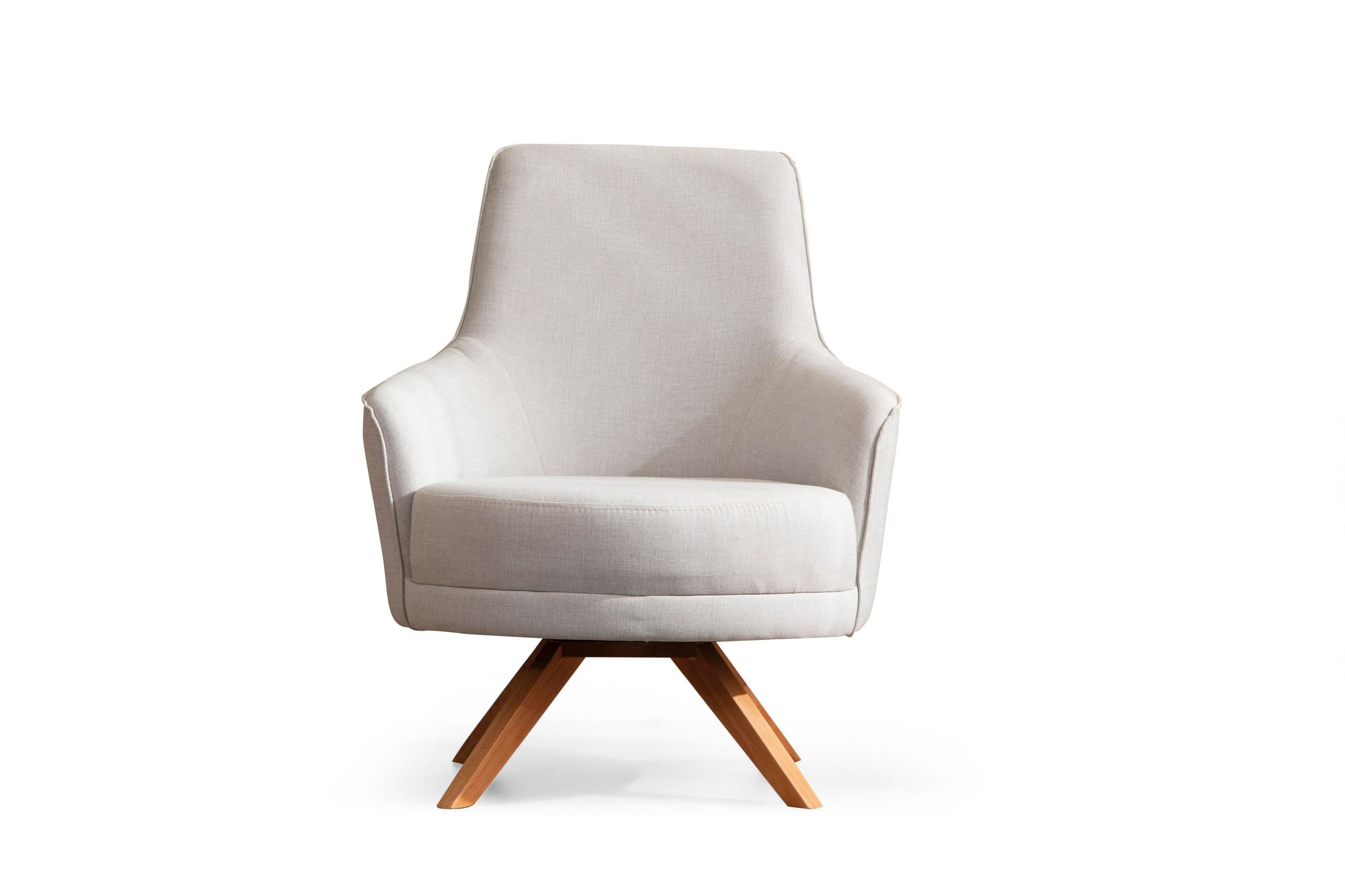 Fotoliu, Atelier Del Sofa, lemn de fag, crem, 72x87x102 cm — imaginea 2