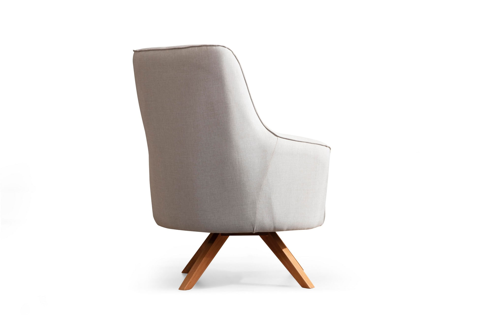Fotoliu, Atelier Del Sofa, lemn de fag, crem, 72x87x102 cm — imaginea 4