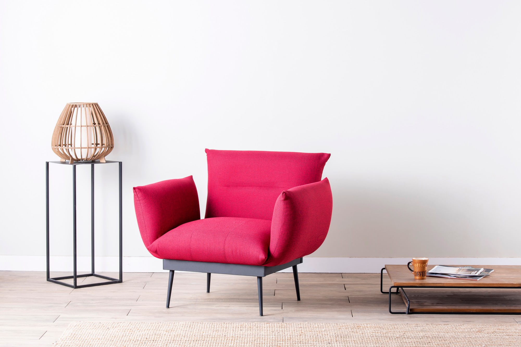 Fotoliu, Atelier Del Sofa, in, rosu inchis, 90x95x80 cm — imaginea 2