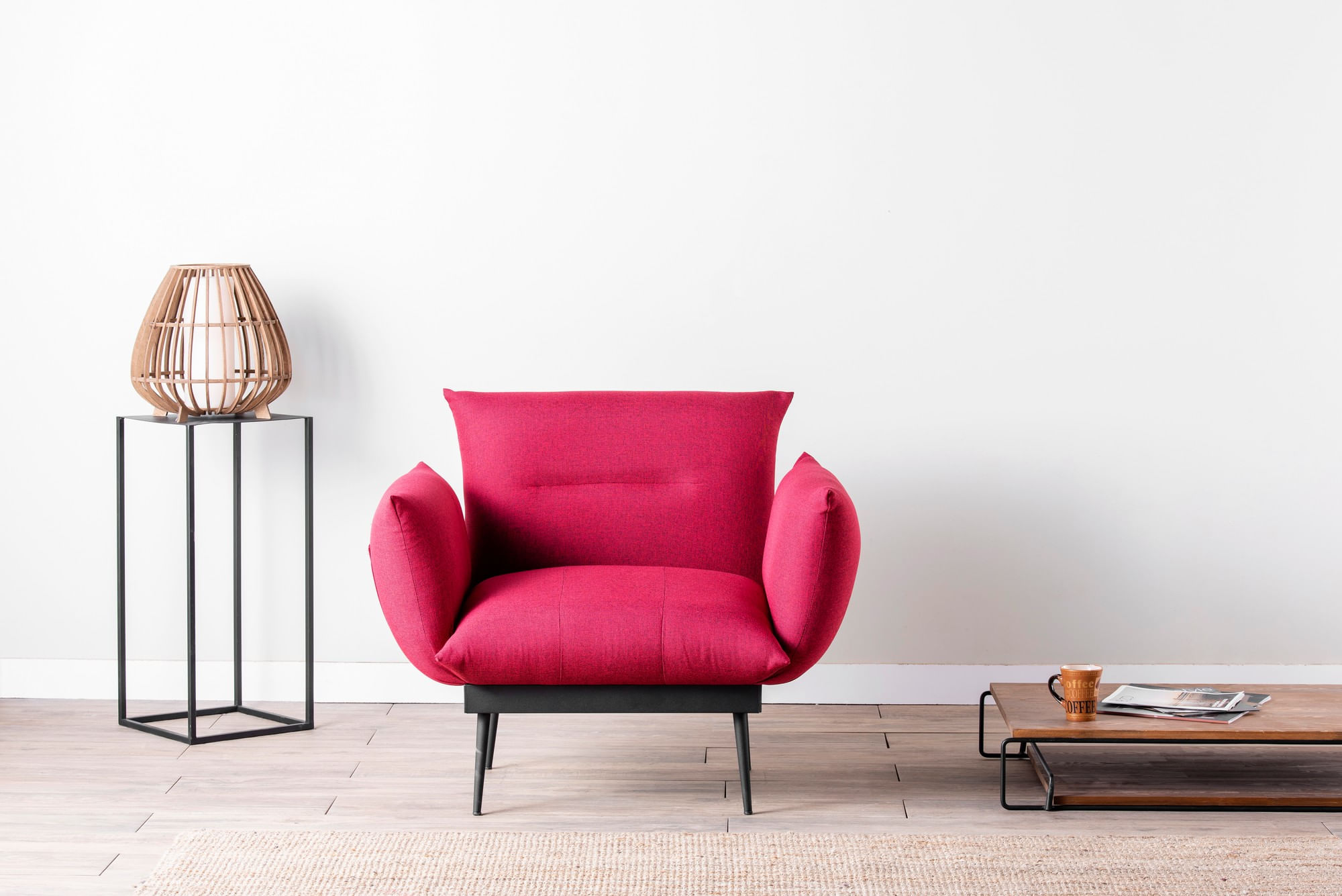 Fotoliu, Atelier Del Sofa, in, rosu inchis, 90x95x80 cm — imaginea 5