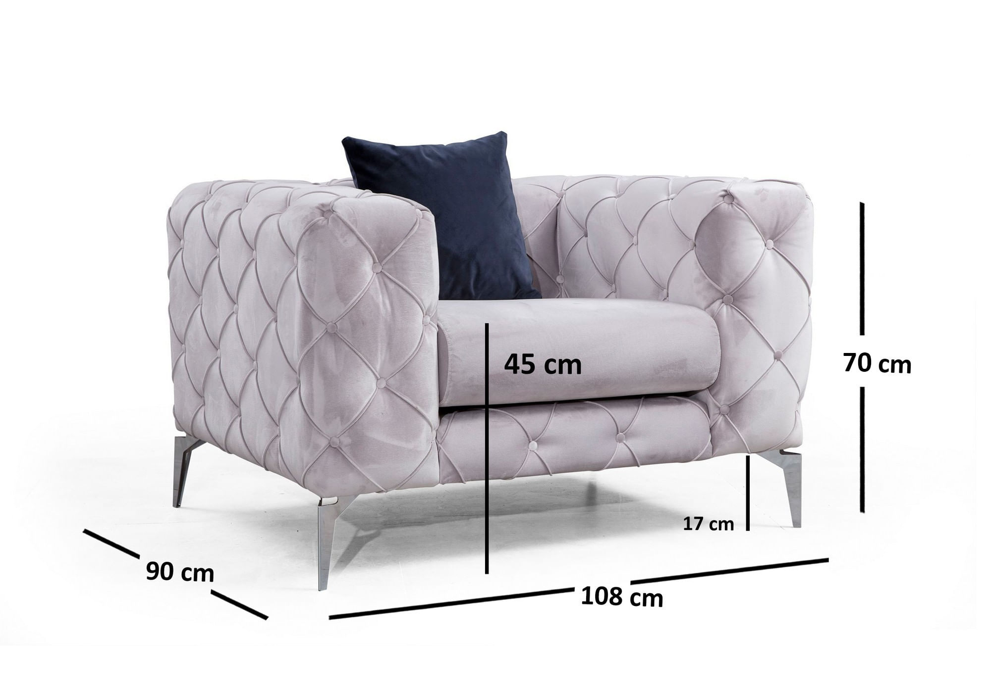 Fotoliu, Hanah Home, lemn fag si pal, gri deschis, 108x90x73 cm — imaginea 4