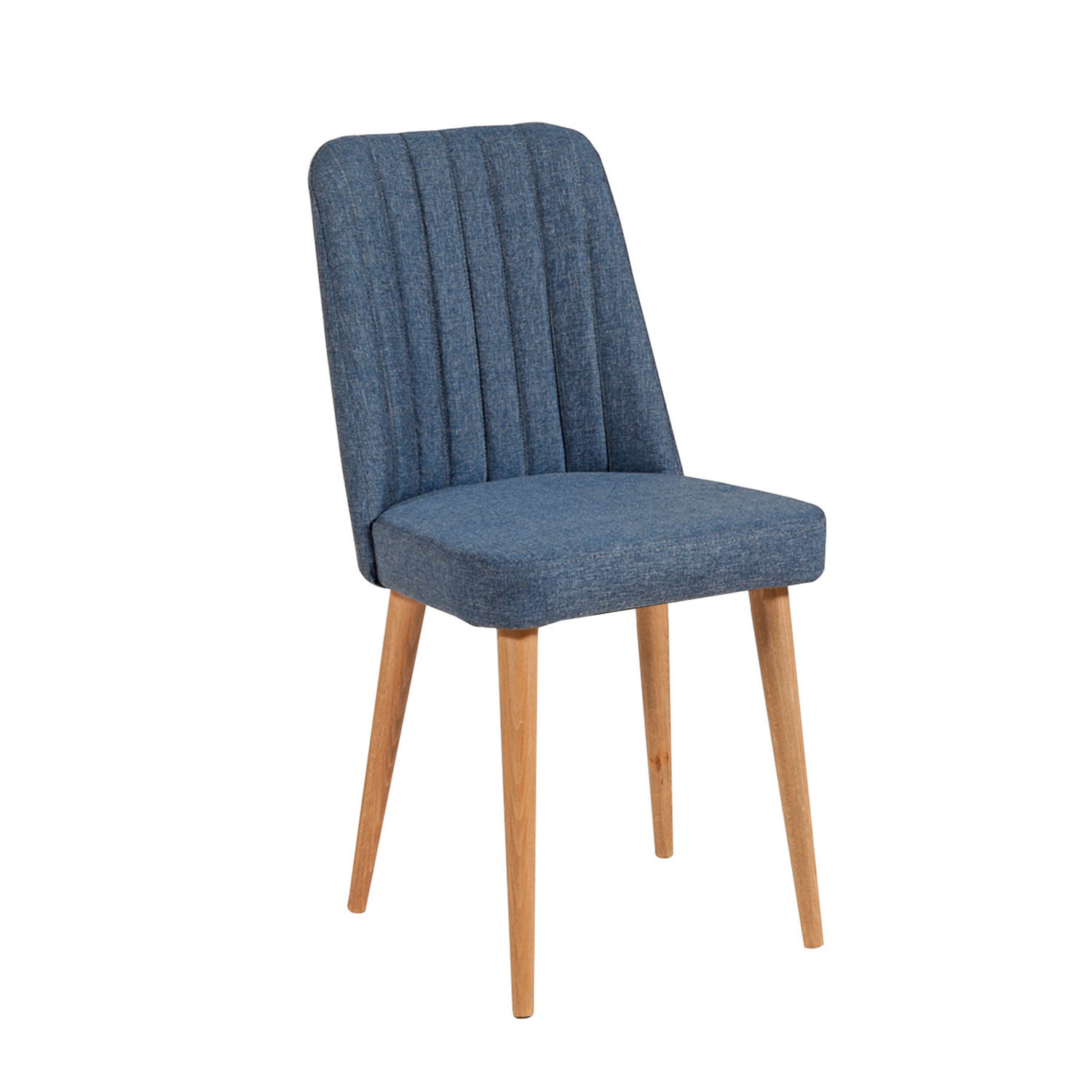Scaun, Hanah Home, panou de particule melaminat, pin atlantic si albastru marin, 47x46x89 cm — imaginea 2