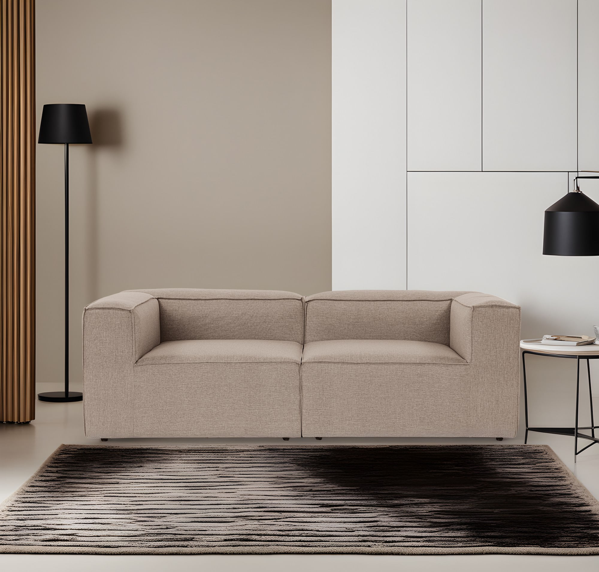 Canapea 2 locuri, Atelier Del Sofa, in, maro, 214x105x66 cm