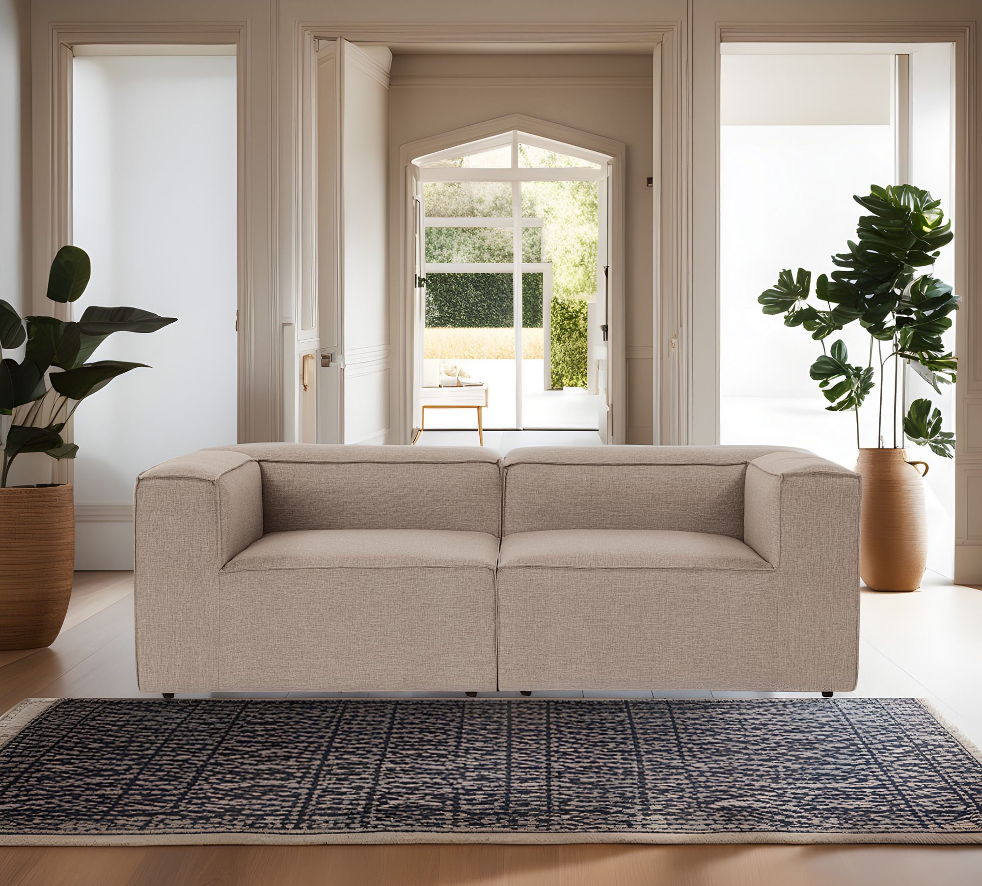Canapea 2 locuri, Atelier Del Sofa, in, maro, 214x105x66 cm — imaginea 2