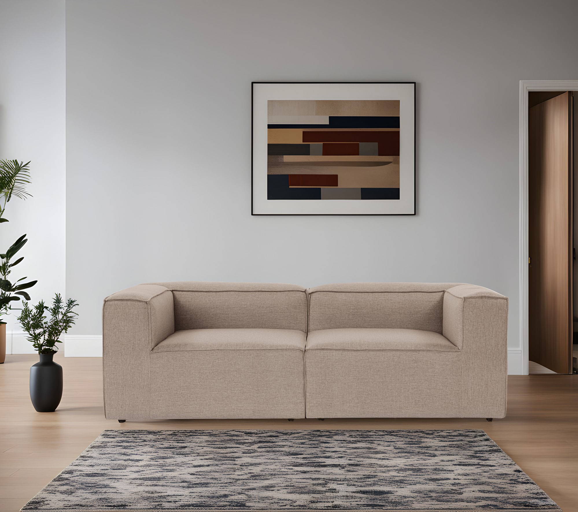 Canapea 2 locuri, Atelier Del Sofa, in, maro, 214x105x66 cm — imaginea 8