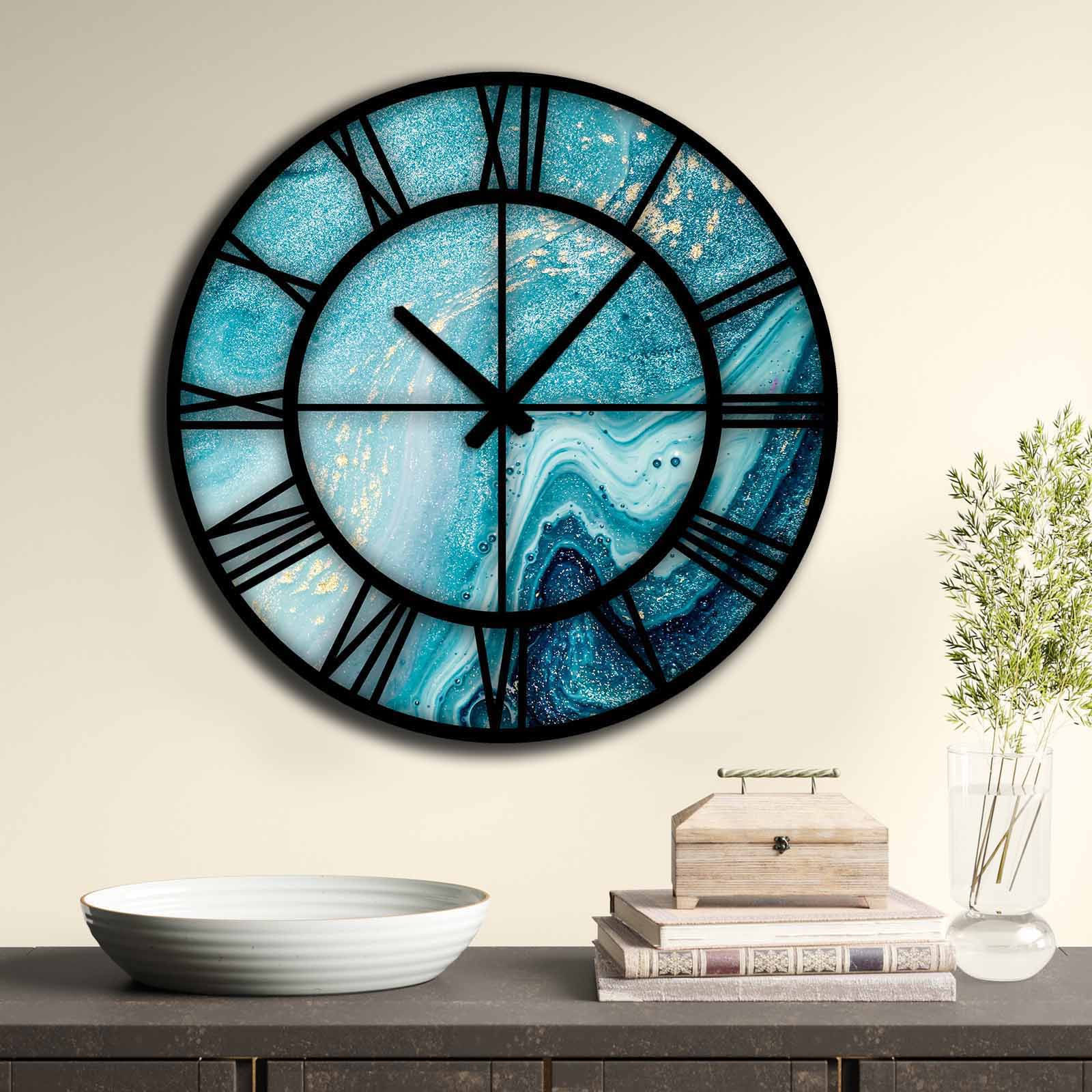 Ceas decorativ, Wallxpert, mdf, multicolor, 50 cm, 238HMA6241