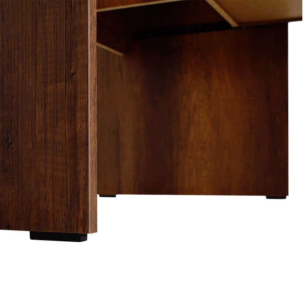 Birou de studiu, Hanah Home, panou de particule melaminat, nuc, 120x60x75 cm — imaginea 2