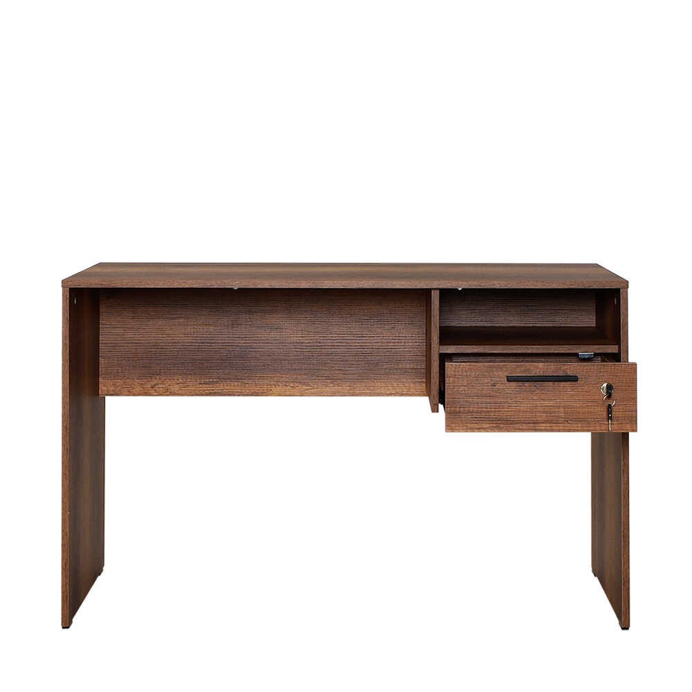 Birou de studiu, Hanah Home, panou de particule melaminat, nuc, 120x60x75 cm — imaginea 3