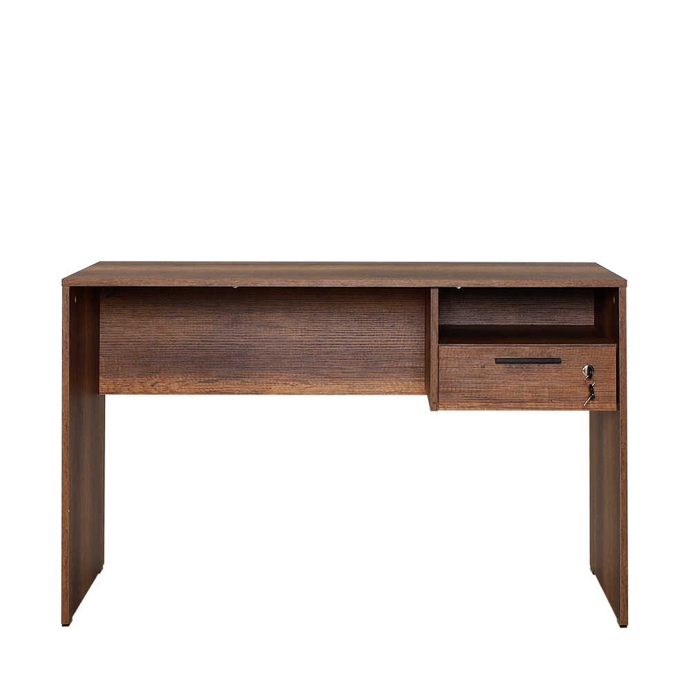 Birou de studiu, Hanah Home, panou de particule melaminat, nuc, 120x60x75 cm — imaginea 8