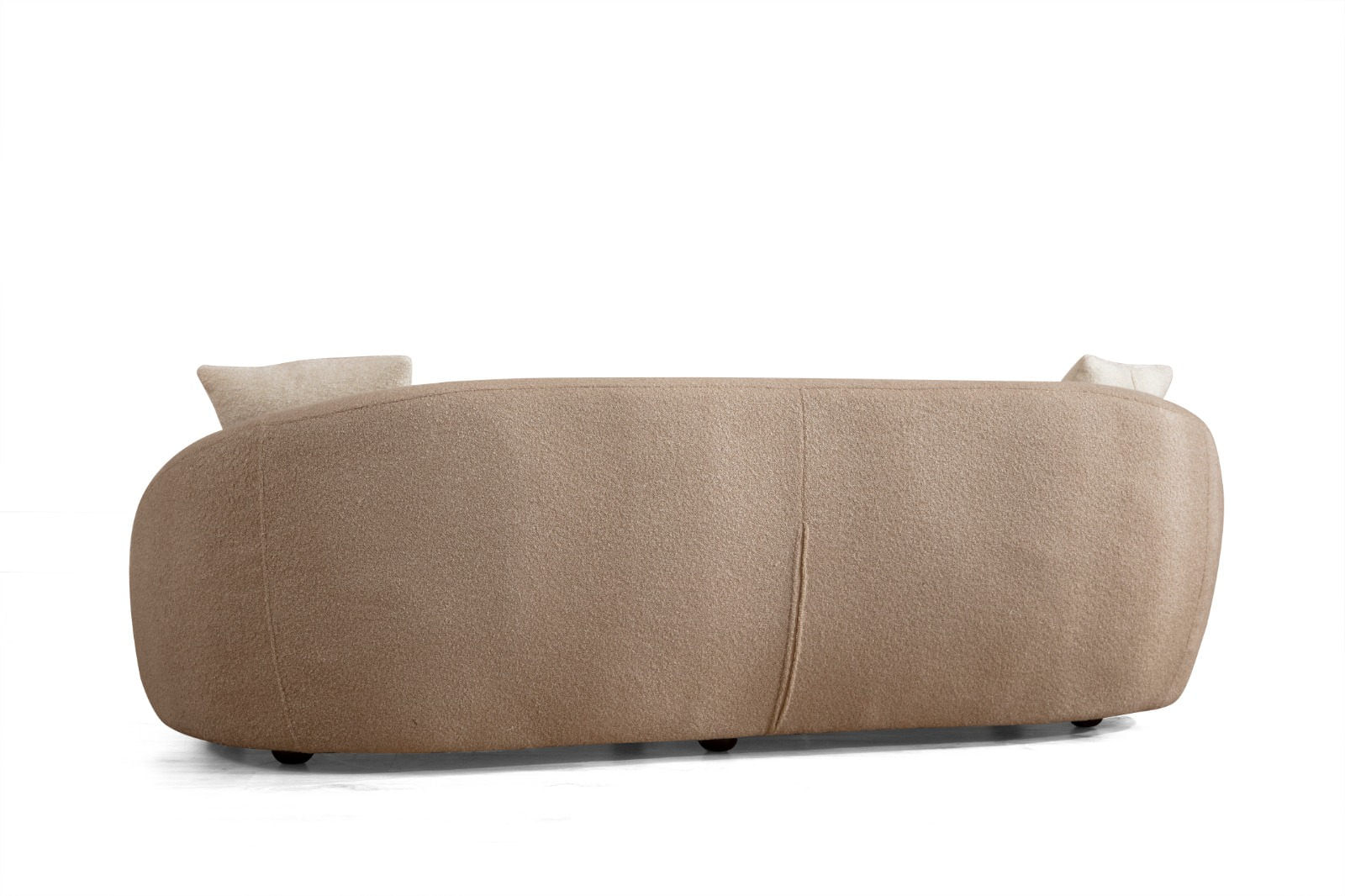 Canapea 3 locuri, Atelier Del Sofa, material textil cappuccino, lemn fag, 230x75x94 cm — imaginea 3