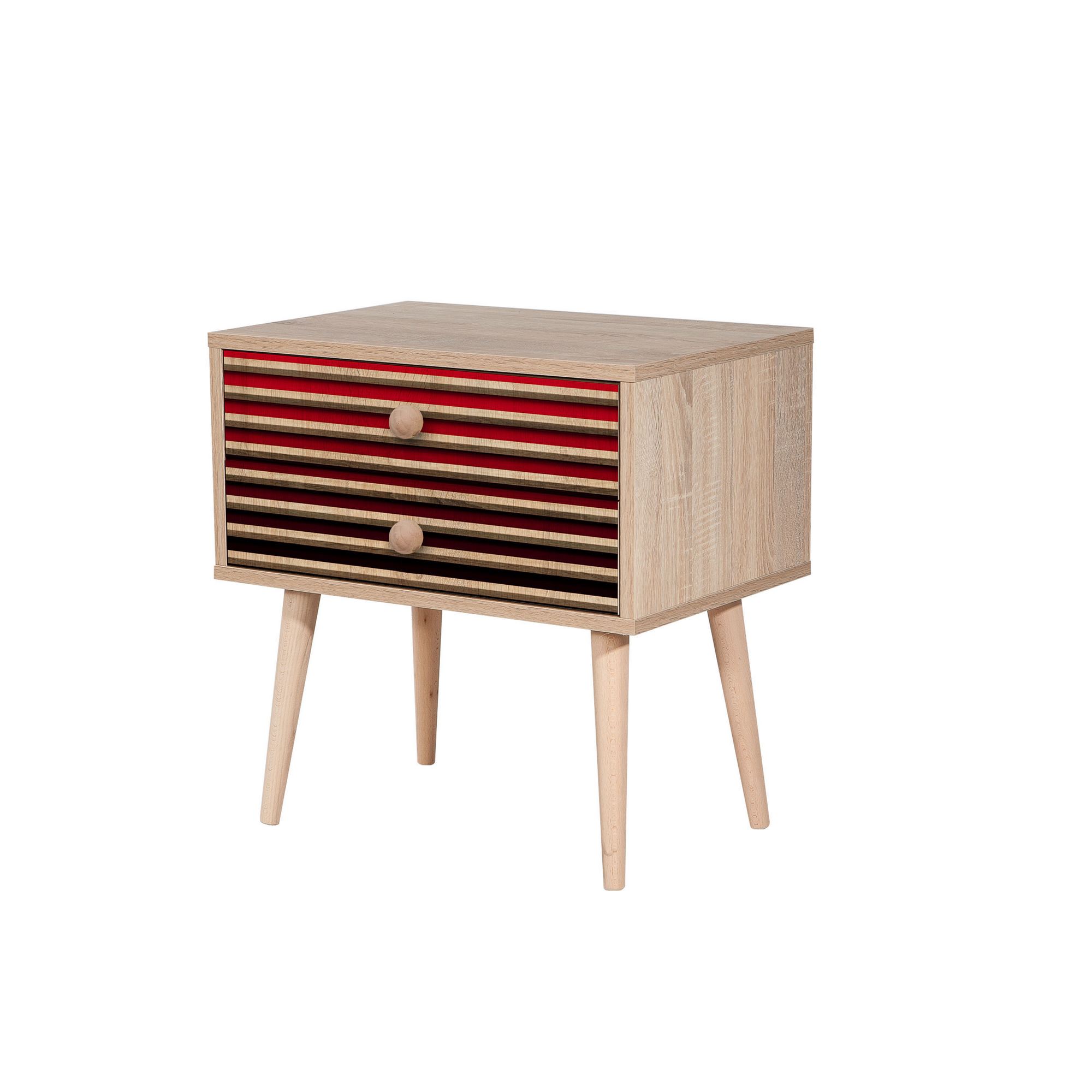 Noptiera, Hanah Home, pal melaminat, stejar sonoma, 60x40x61 cm, 869VEL3512