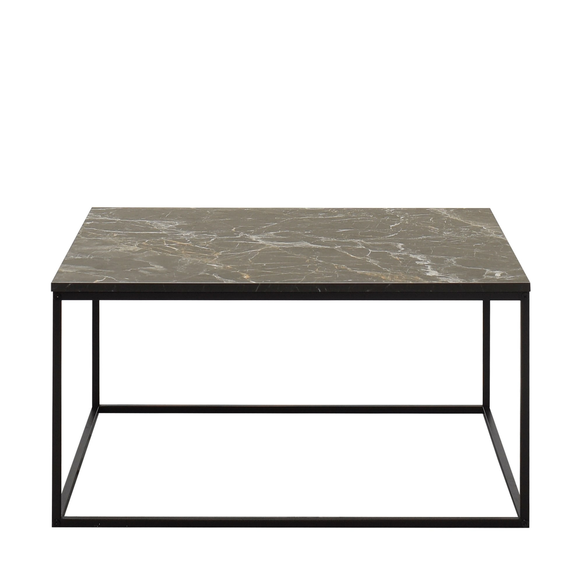 Masuta de cafea, Hanah Home, pal melaminat, negru marmura, 80x80x42 cm — imaginea 3