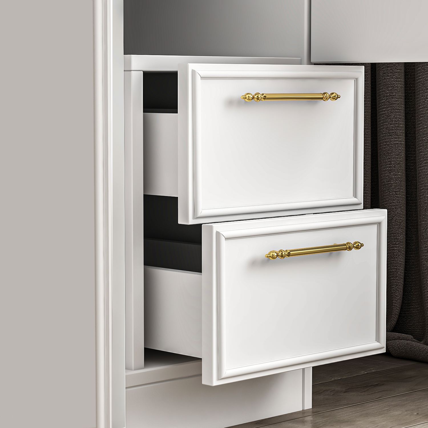 Sifonier, Hanah Home, pal melaminat, alb, 60x45x171.8 cm, 382NRC1164 — imaginea 3