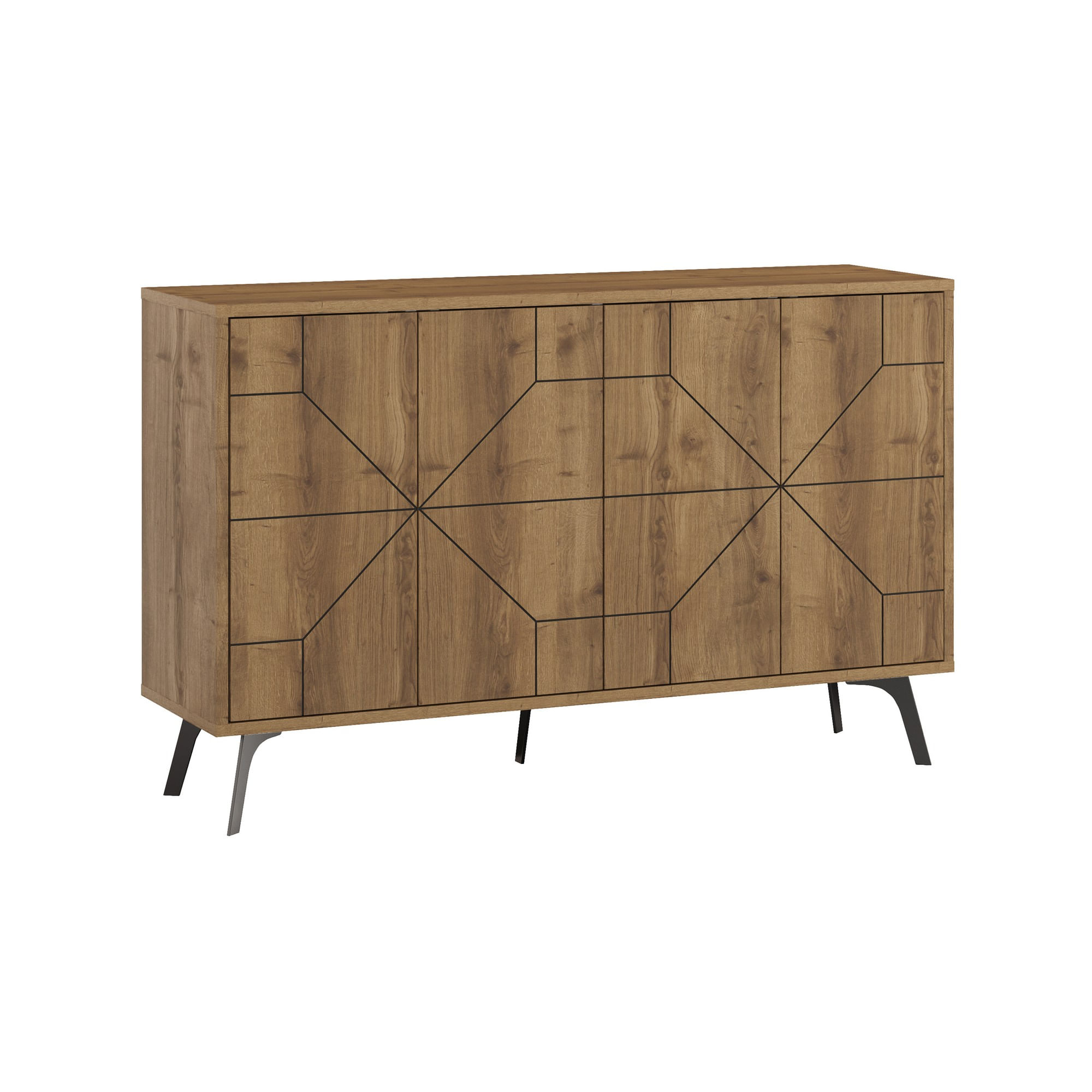 Consola, Hanah Home, pal melaminat, hitit, 123x35x77.4 cm — imaginea 4