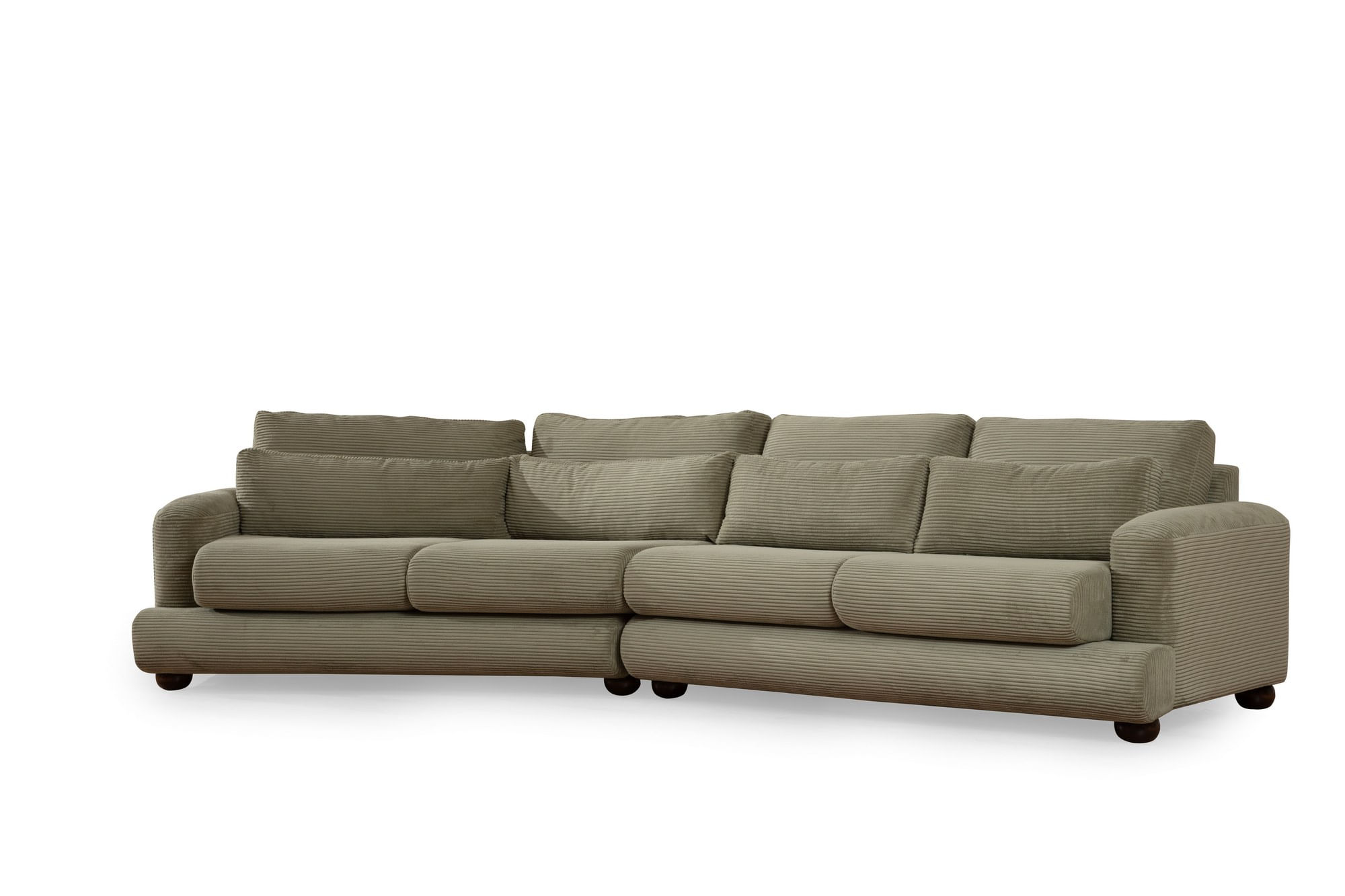 Canapea 4 locuri, Hanah Home, lemn fag, verde, 330x105x90 cm — imaginea 3