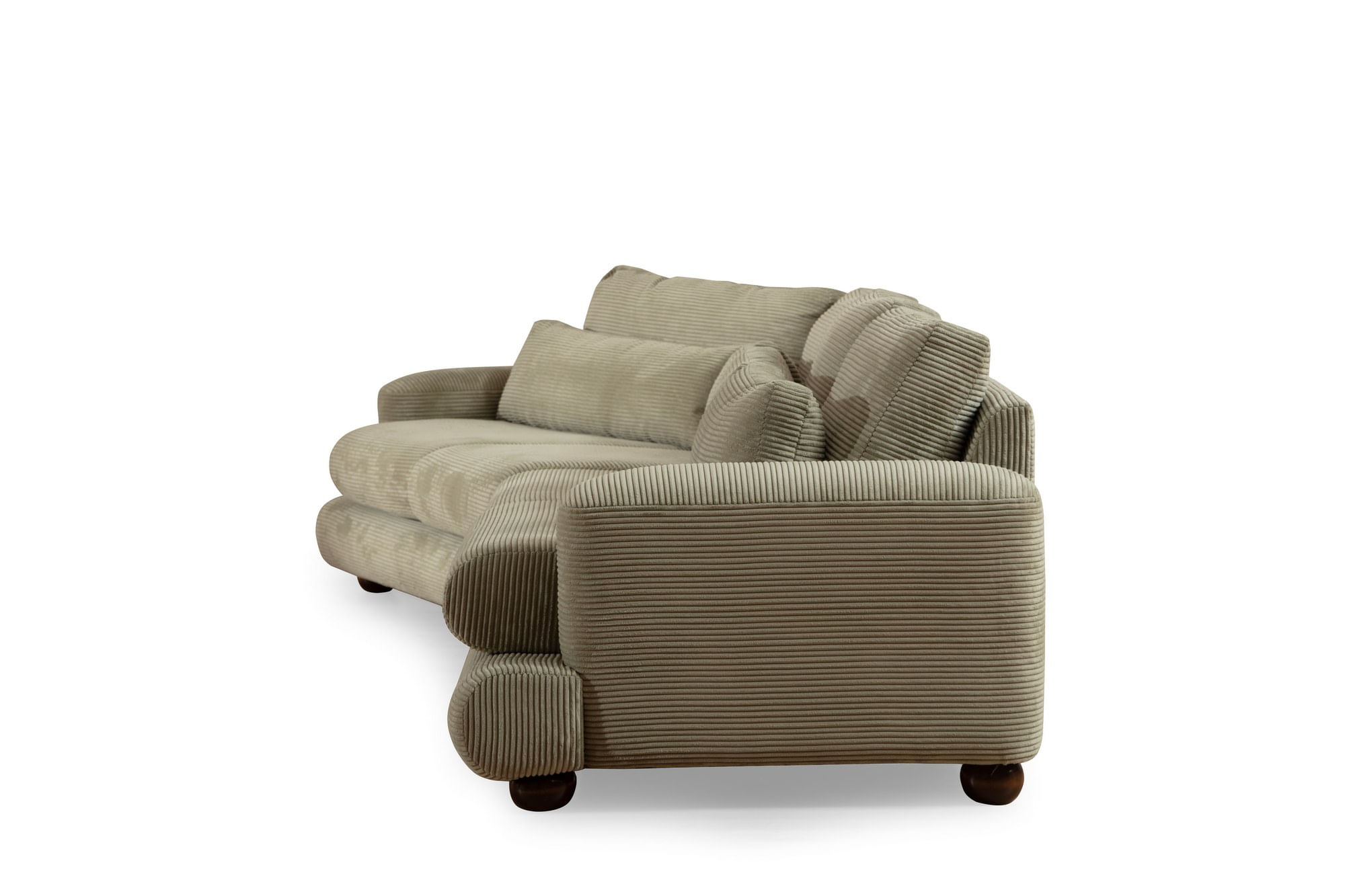 Canapea 4 locuri, Hanah Home, lemn fag, verde, 330x105x90 cm — imaginea 6