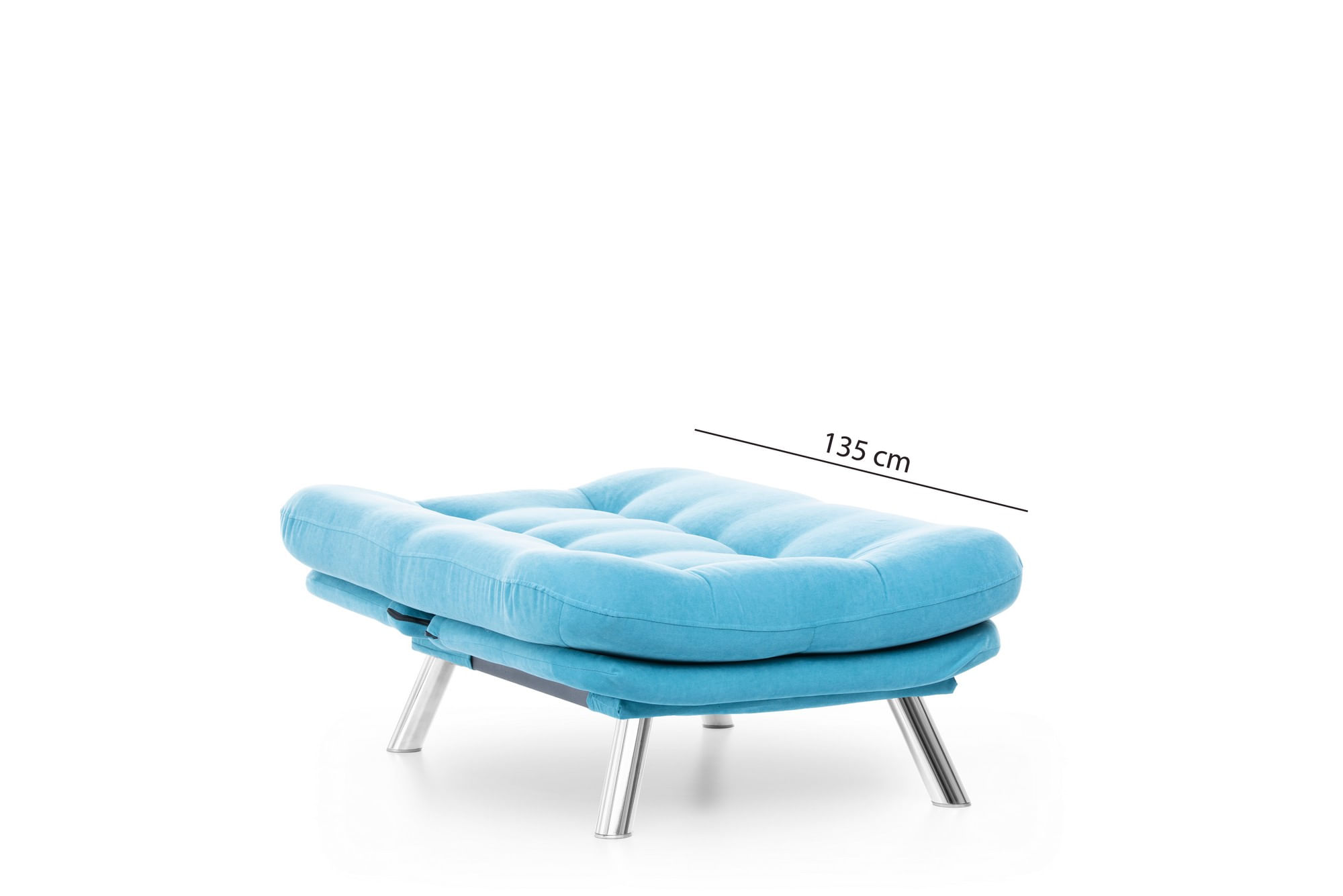 Fotoliu, Hanah Home, metal, turcoaz, 88x90x105 cm — imaginea 4