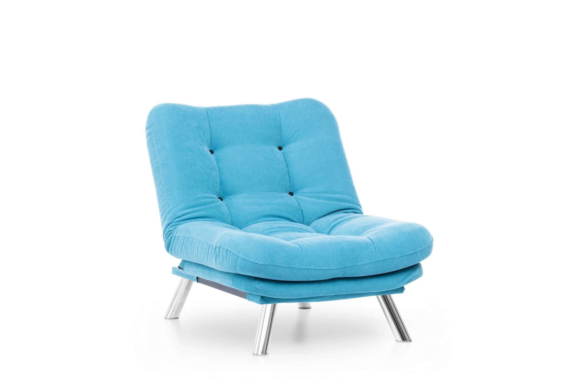 Fotoliu, Hanah Home, metal, turcoaz, 88x90x105 cm — imaginea 10