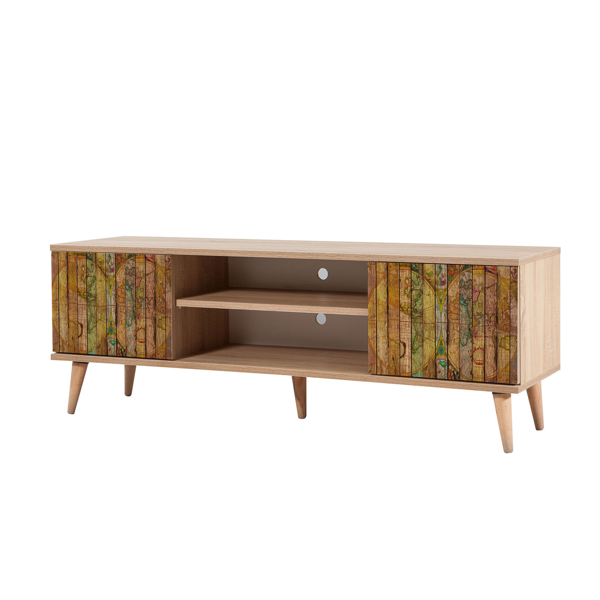 Comoda tv, Hanah Home, pal melaminat, stejar sonoma, 140x40x50 cm, 863SPH3034 — imaginea 6