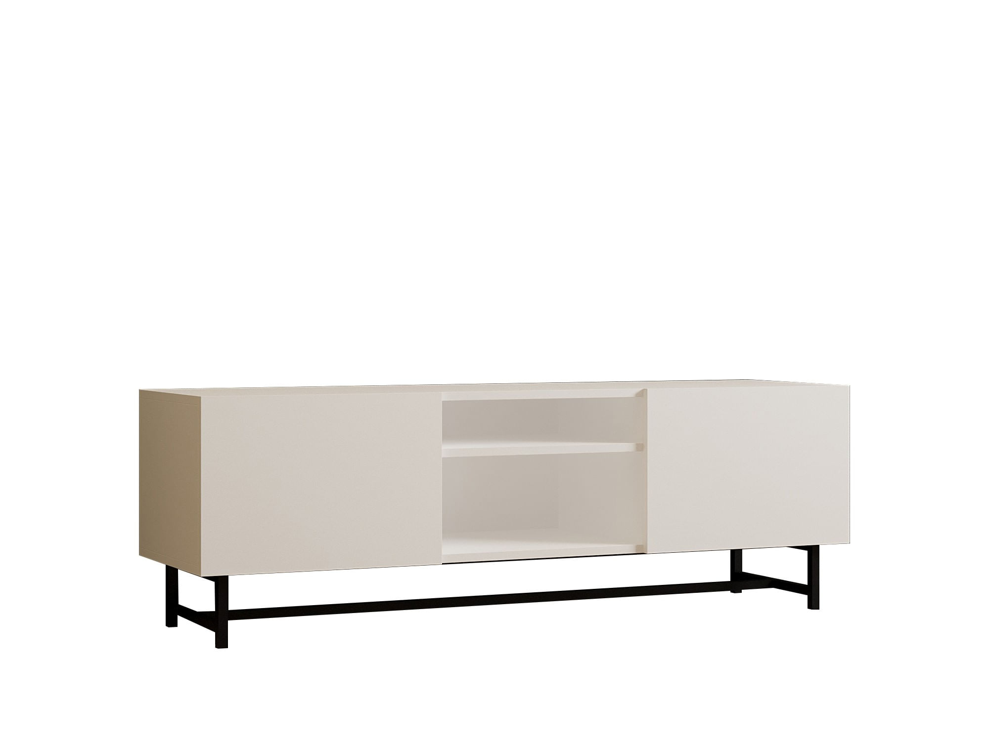 Comoda tv, Hanah Home, pal melaminat, alb, 150x50x36.8 cm — imaginea 2