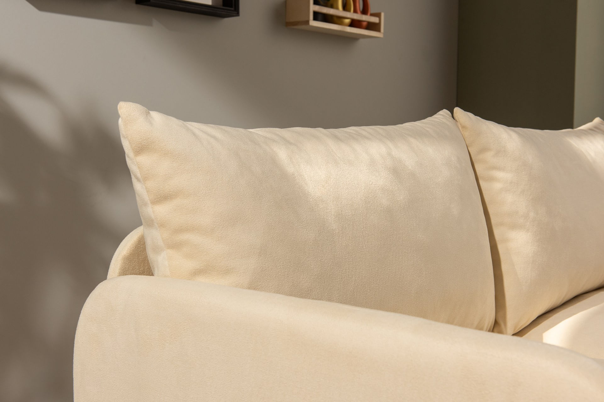 Canapea extensibila, Atelier Del Sofa, textil, crem, 200x140 cm — imaginea 3