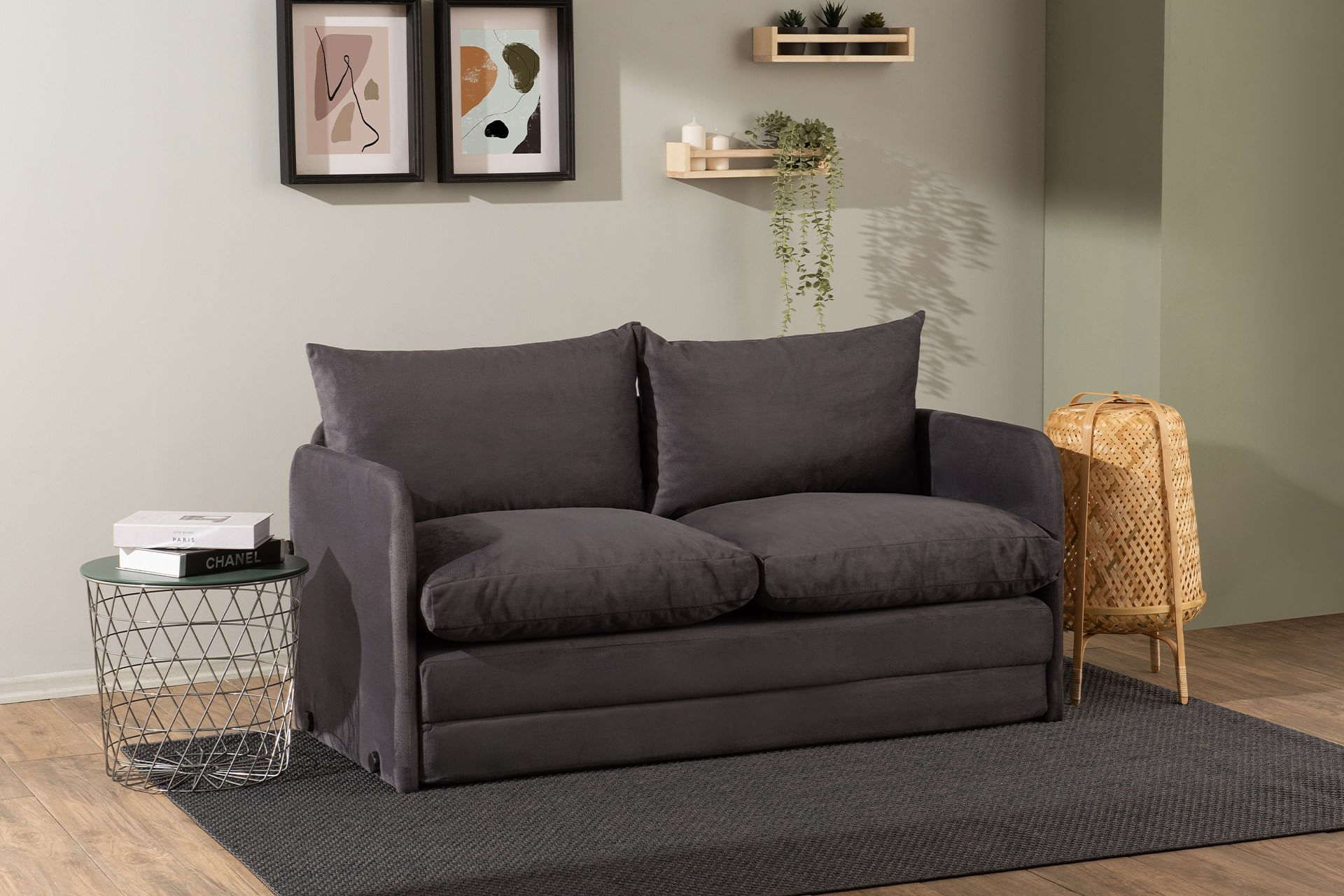 Canapea extensibila, Atelier Del Sofa, textil, gri, 148x70x66 cm — imaginea 5