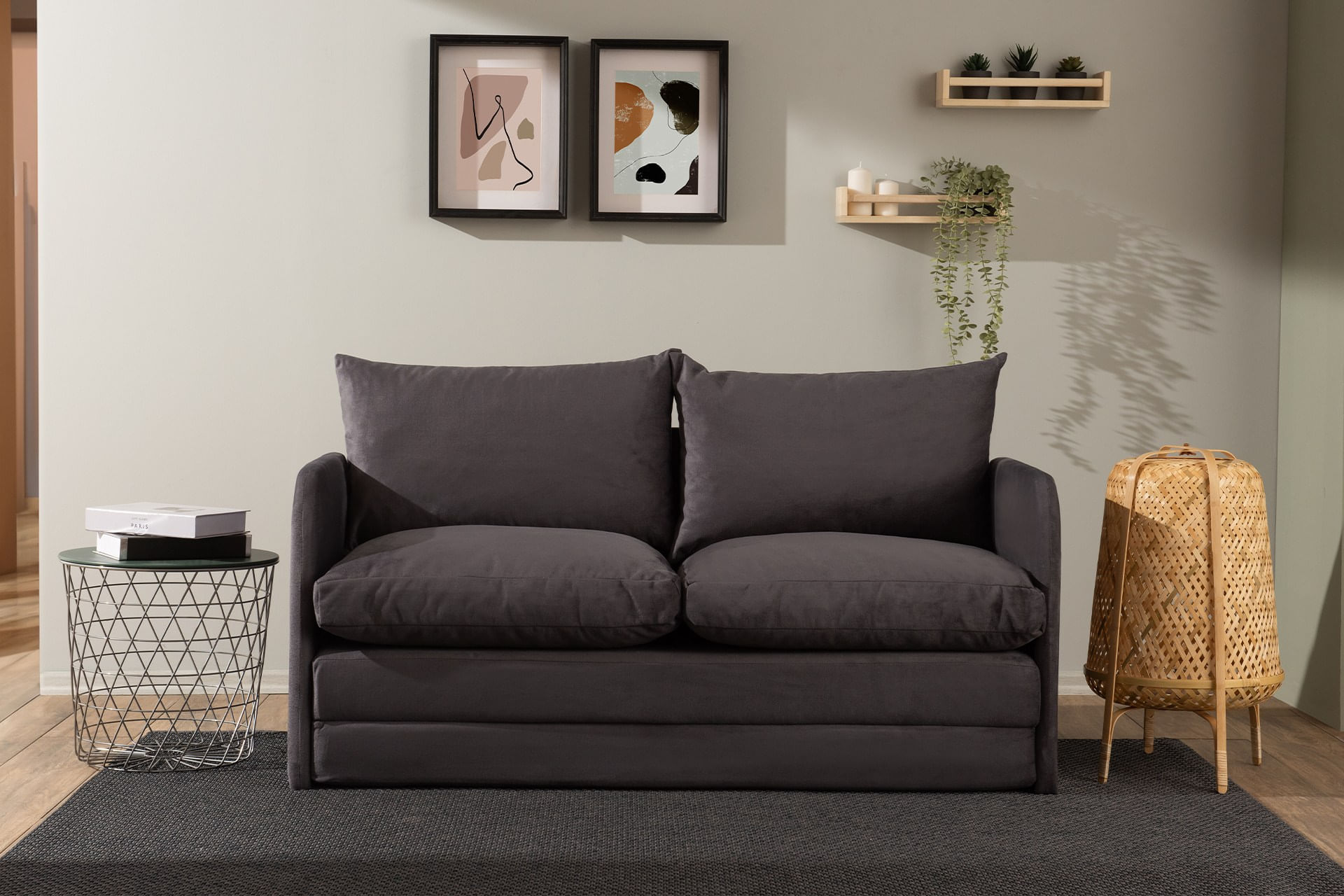 Canapea extensibila, Atelier Del Sofa, textil, gri, 148x70x66 cm — imaginea 11