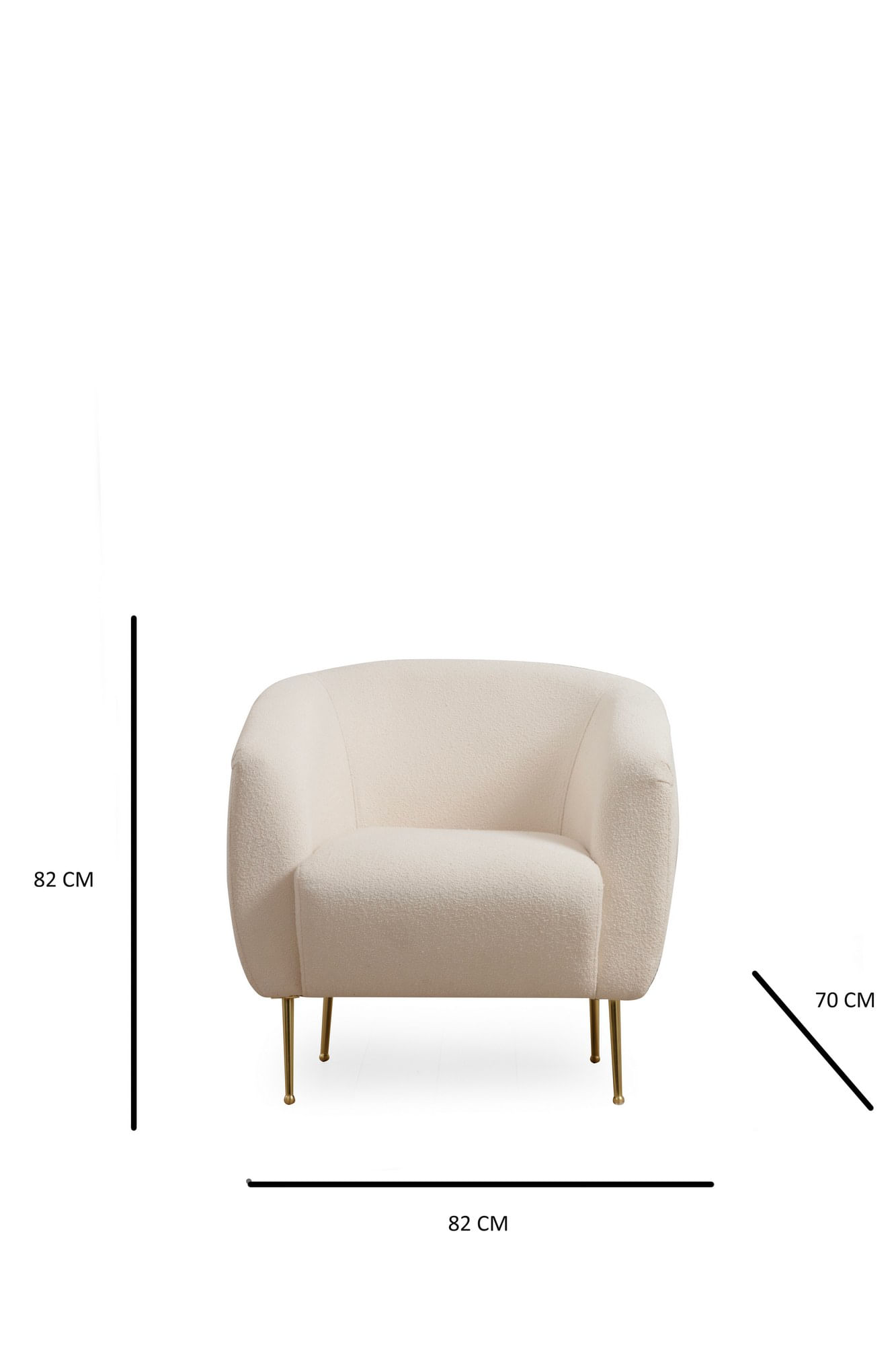 Fotoliu, Hanah Home, lemn fag si pal, crem, 70x82x82 cm — imaginea 3