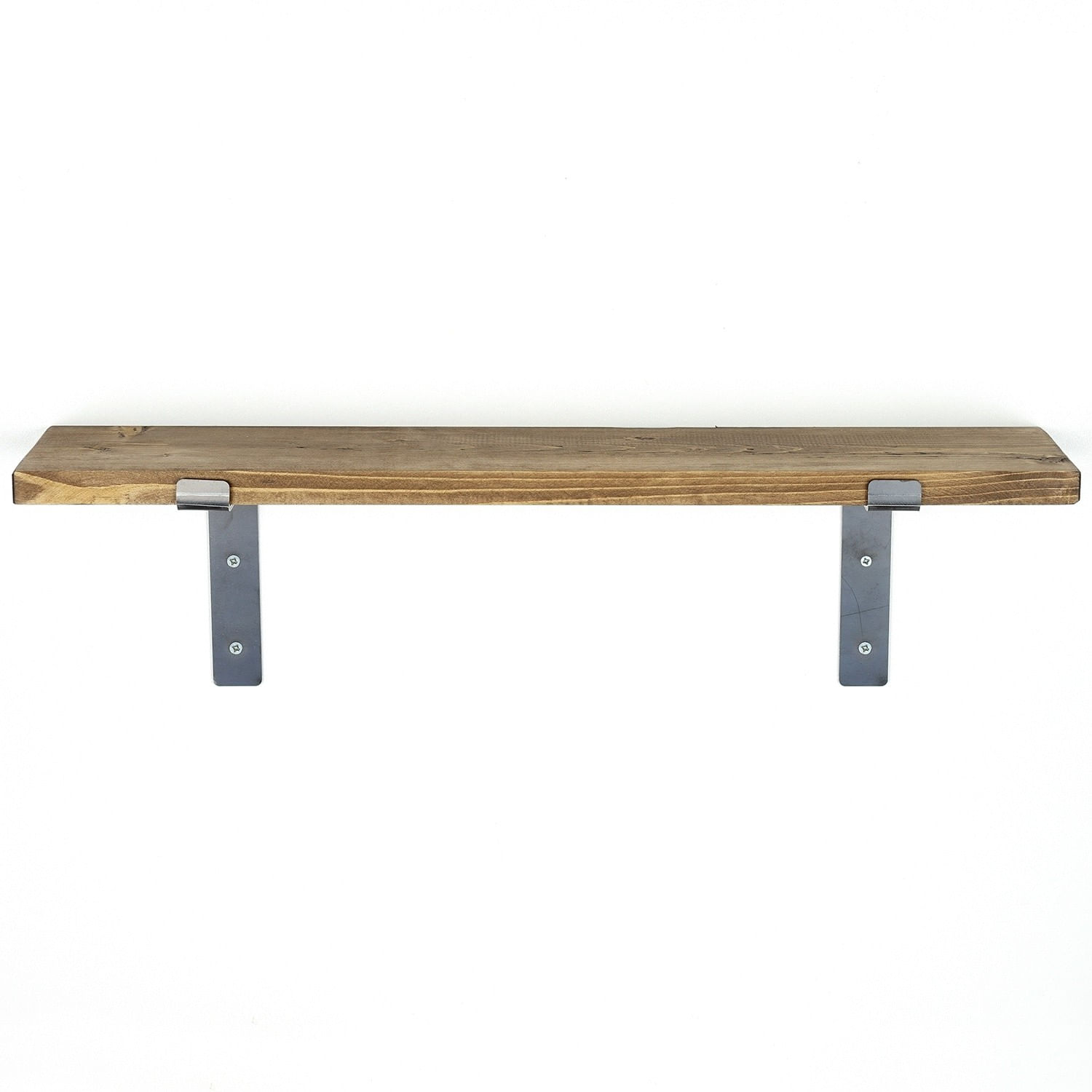 Raft de perete, Hanah Home, lemn molid, negru si nuc, 60x16x14 cm — imaginea 3