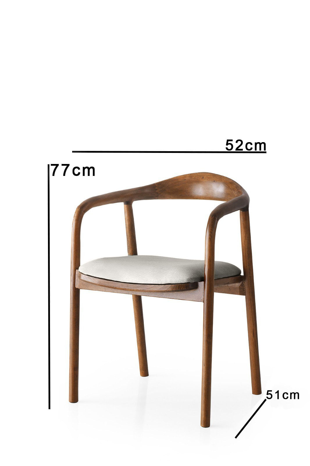 Fotoliu, Hanah Home, catifea, gri deschis, 52x51x77 cm — imaginea 3