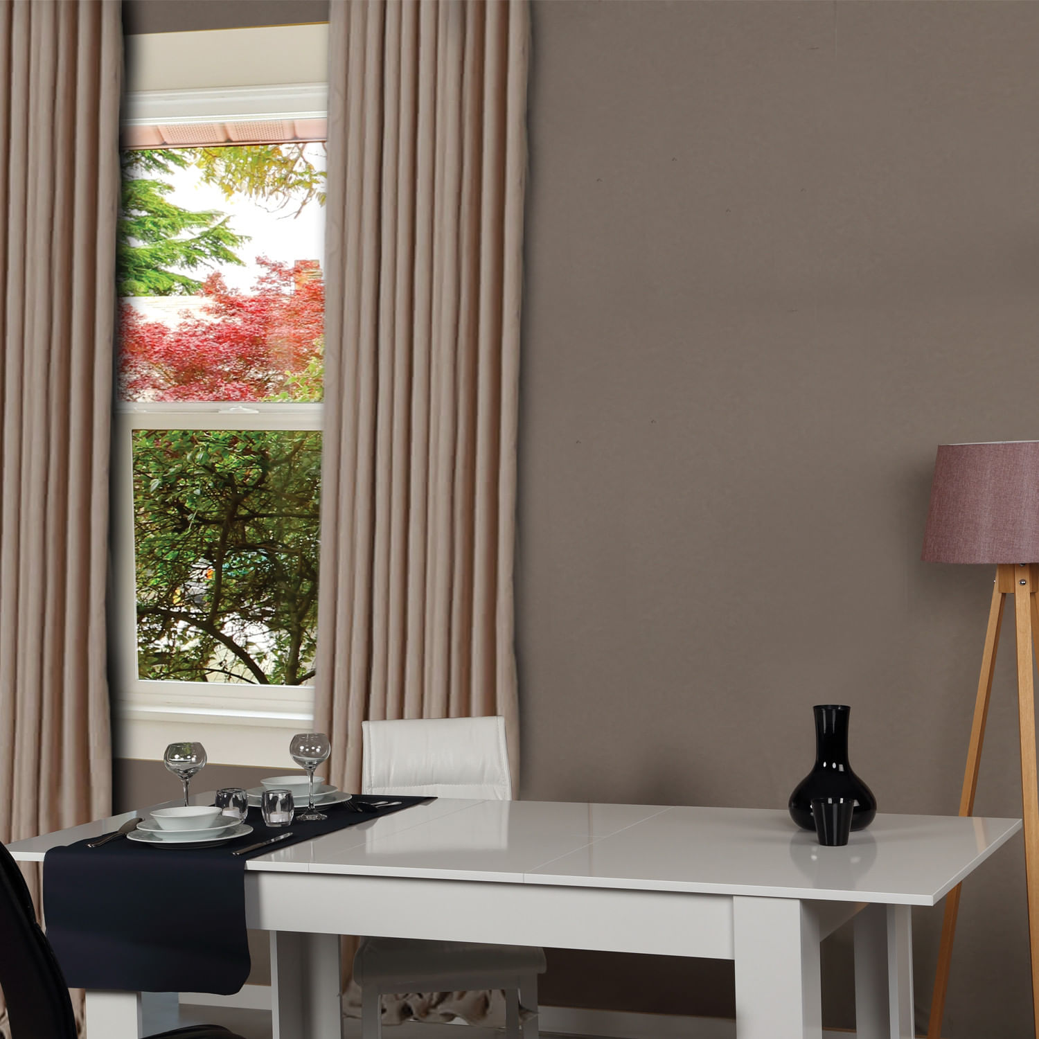 Masa extensibila, Hanah Home, panou aglomerat melaminat, alb, 78x150x90 cm — imaginea 5