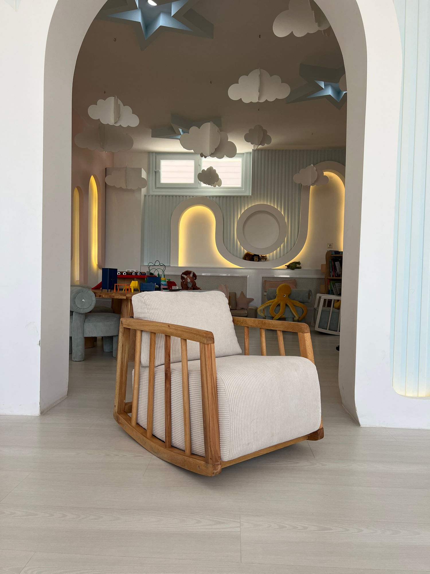 Fotoliu, Atelier Del Sofa, lemn de carpen, alb, 72x63x50 cm — imaginea 5