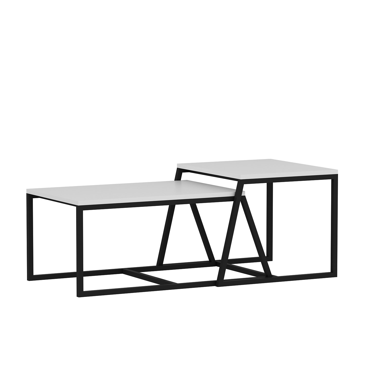 Masuta de cafea, Hanah Home, pal melaminat, alb, 75x38x50 cm — imaginea 2